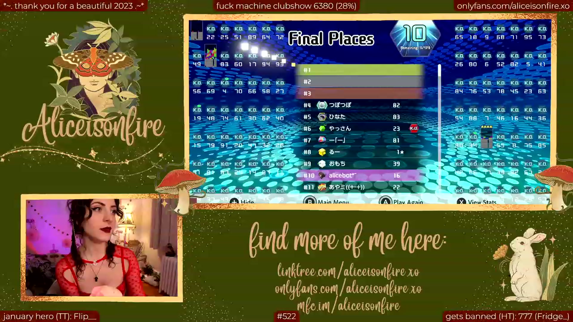 Gallery image thumbnail from aliceisonfire's myfreecams stream on, 01/06/2024, 09:49 image 4 of 20