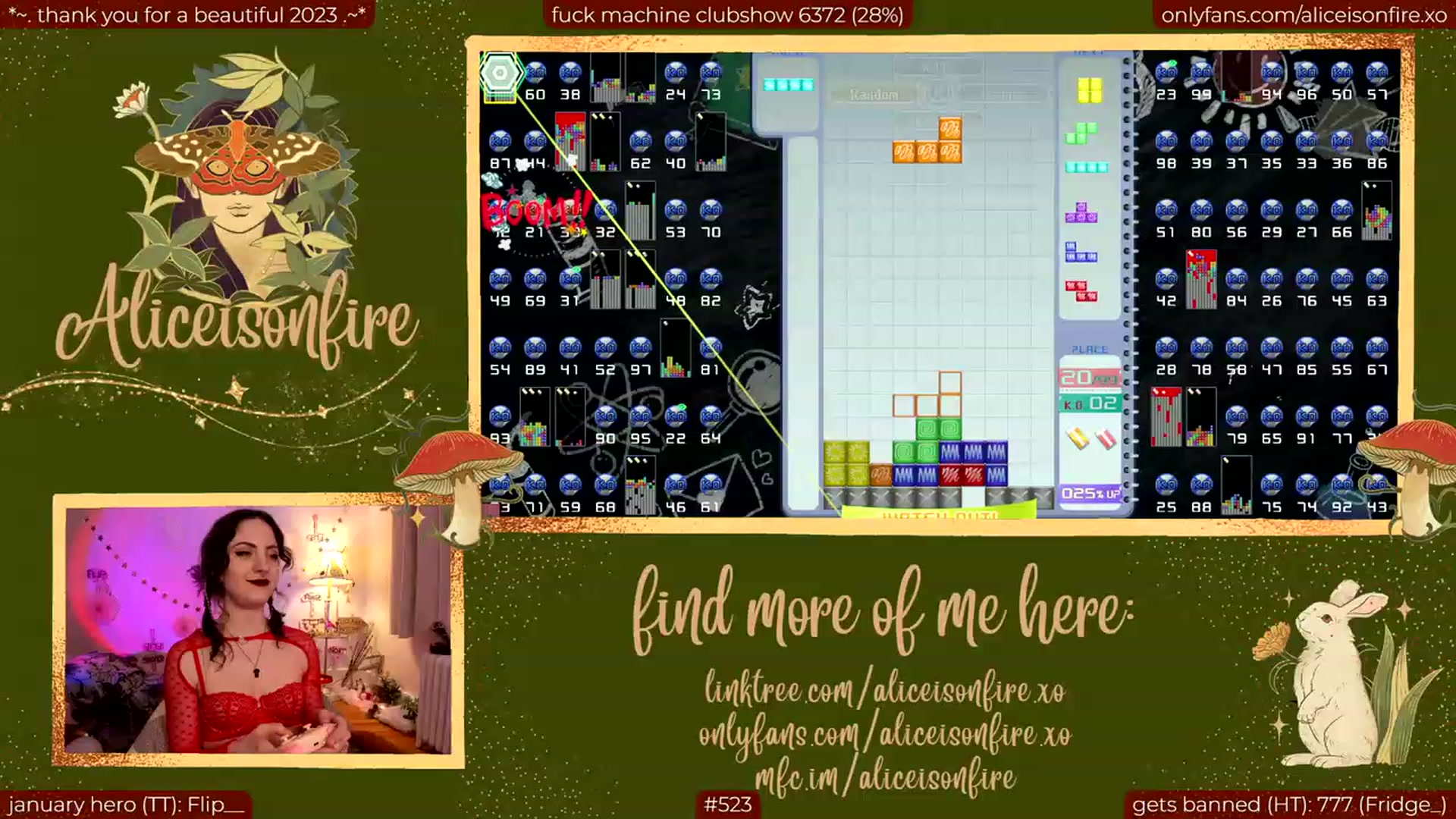 Gallery image thumbnail from aliceisonfire's myfreecams stream on, 01/06/2024, 09:49 image 11 of 20