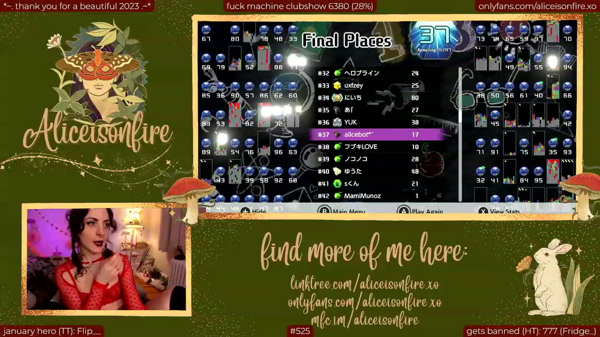 Gallery image thumbnail from aliceisonfire's myfreecams stream on, 01/06/2024, 09:49 image 7 of 20