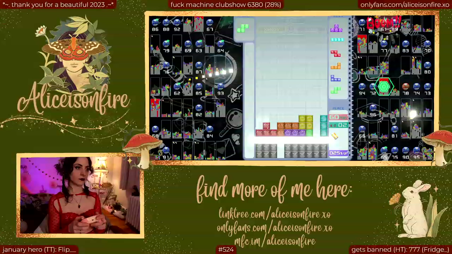 Gallery image thumbnail from aliceisonfire's myfreecams stream on, 01/06/2024, 09:49 image 8 of 20