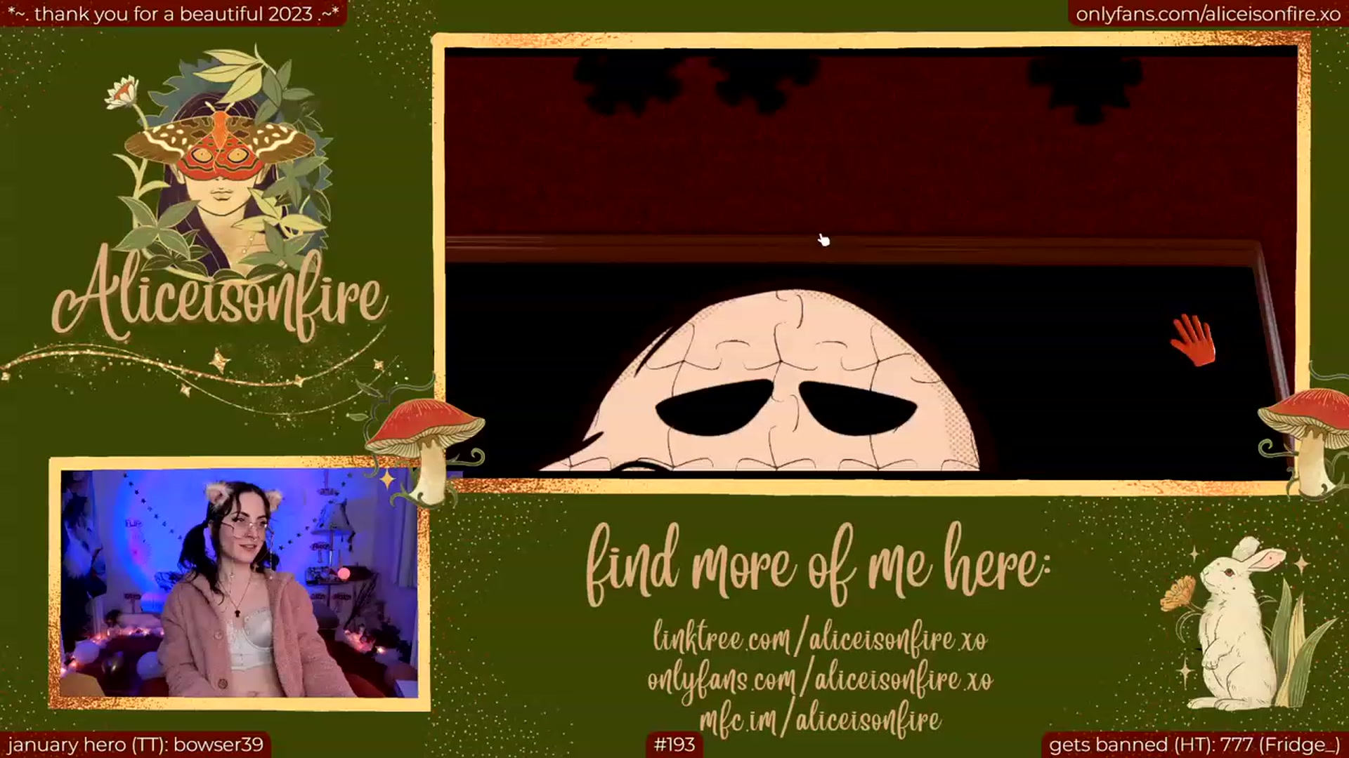 Gallery image thumbnail from aliceisonfire's myfreecams stream on, 01/13/2024, 10:23 image 9 of 20