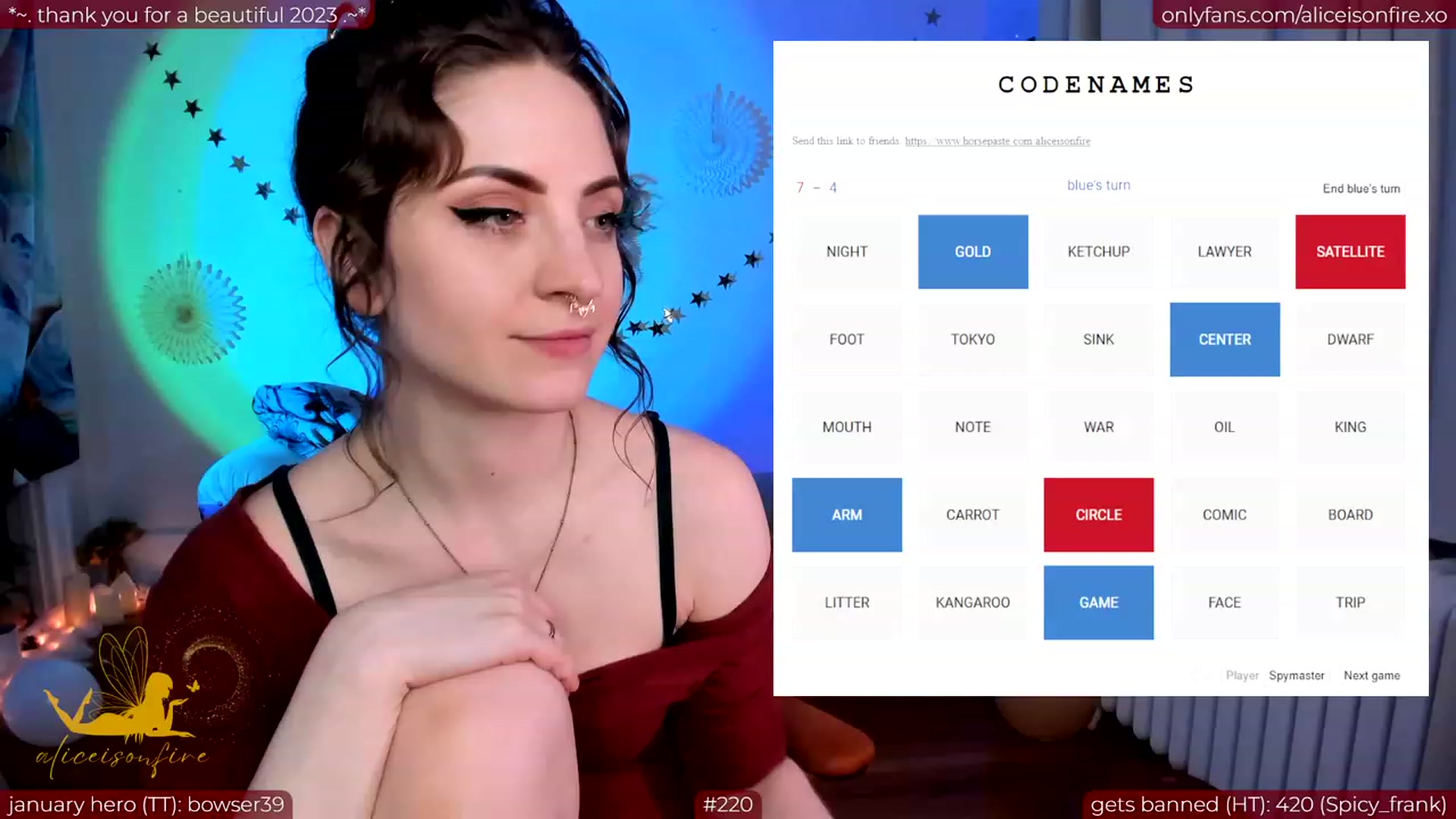 Gallery image thumbnail from aliceisonfire's myfreecams stream on, 01/15/2024, 09:10 image 17 of 20