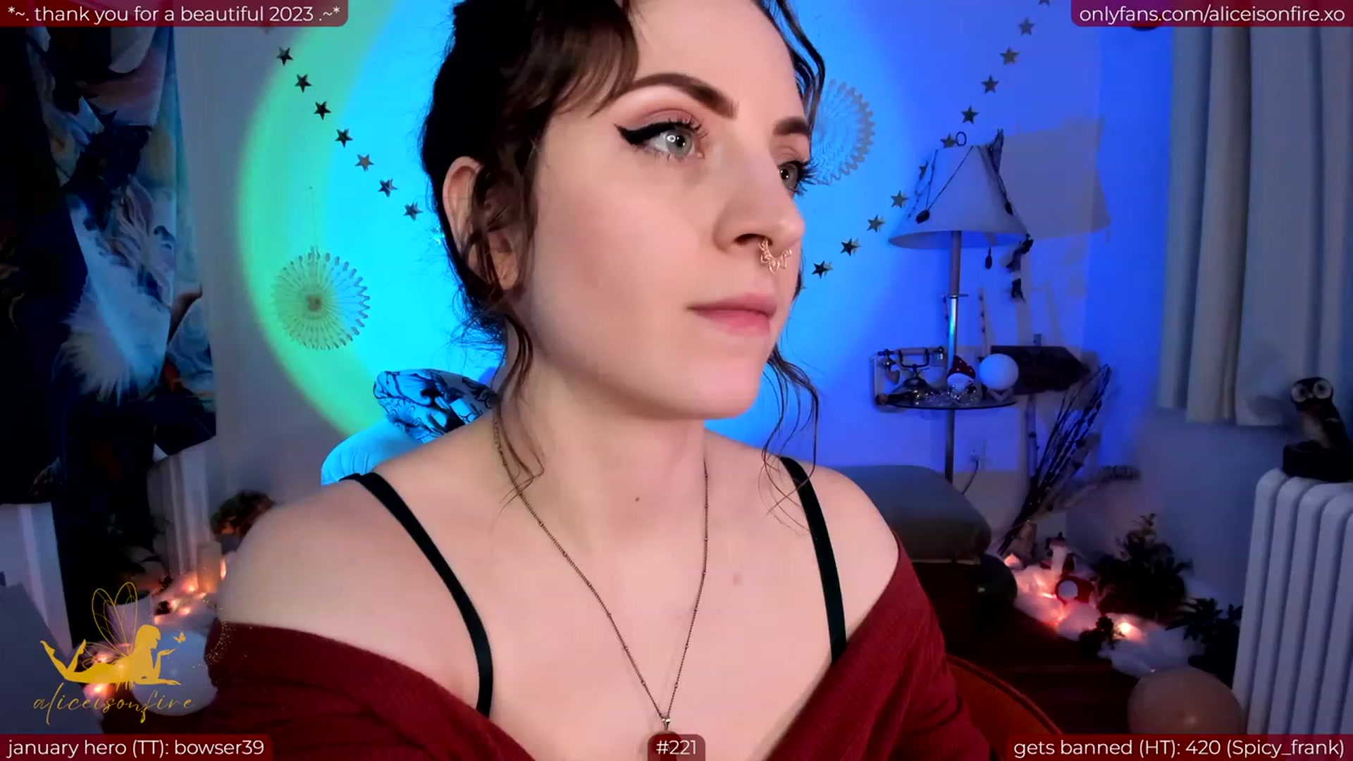 Gallery image thumbnail from aliceisonfire's myfreecams stream on, 01/15/2024, 09:10 image 12 of 20