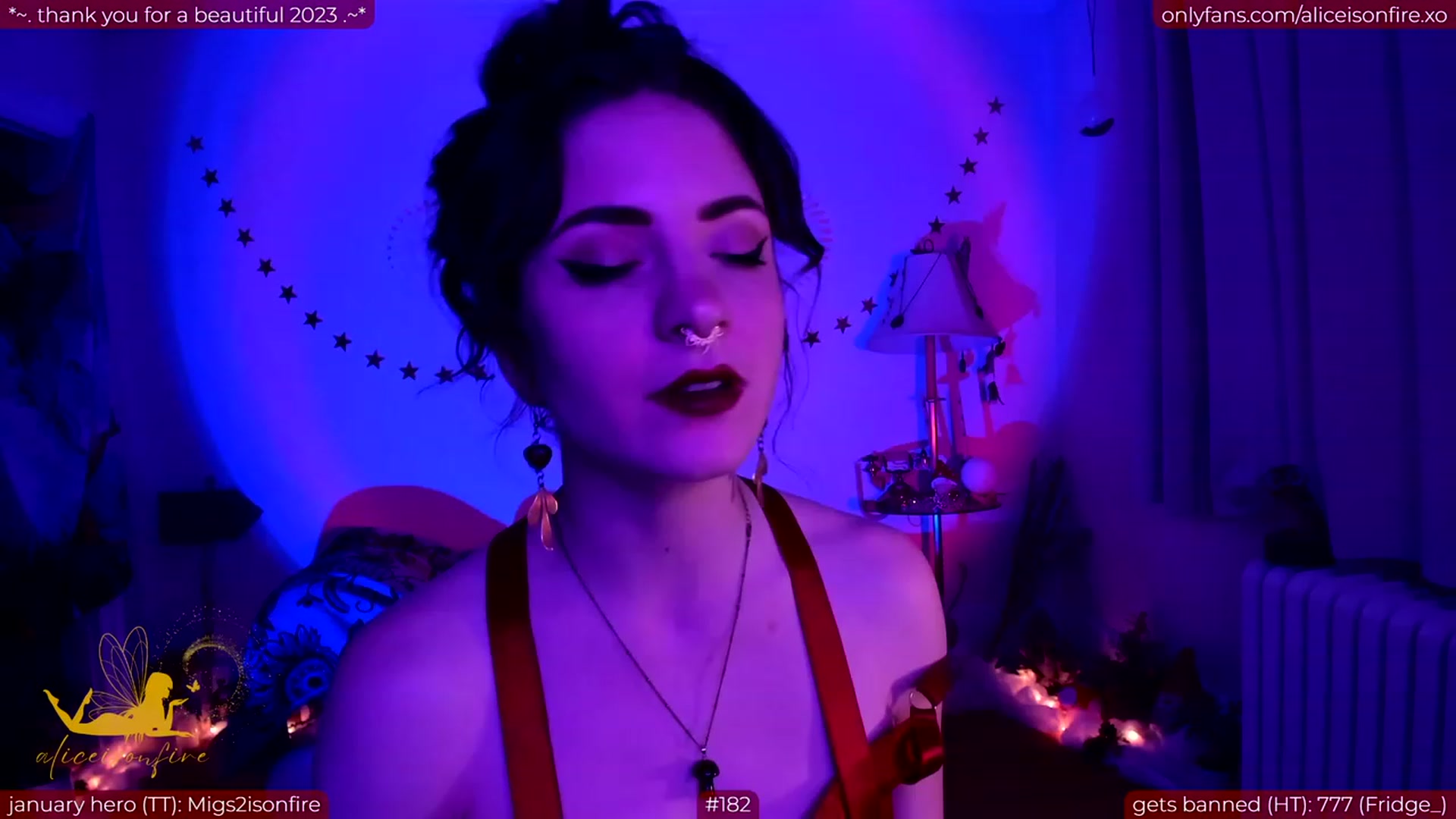 Gallery image thumbnail from aliceisonfire's myfreecams stream on, 01/20/2024, 11:27 image 20 of 20