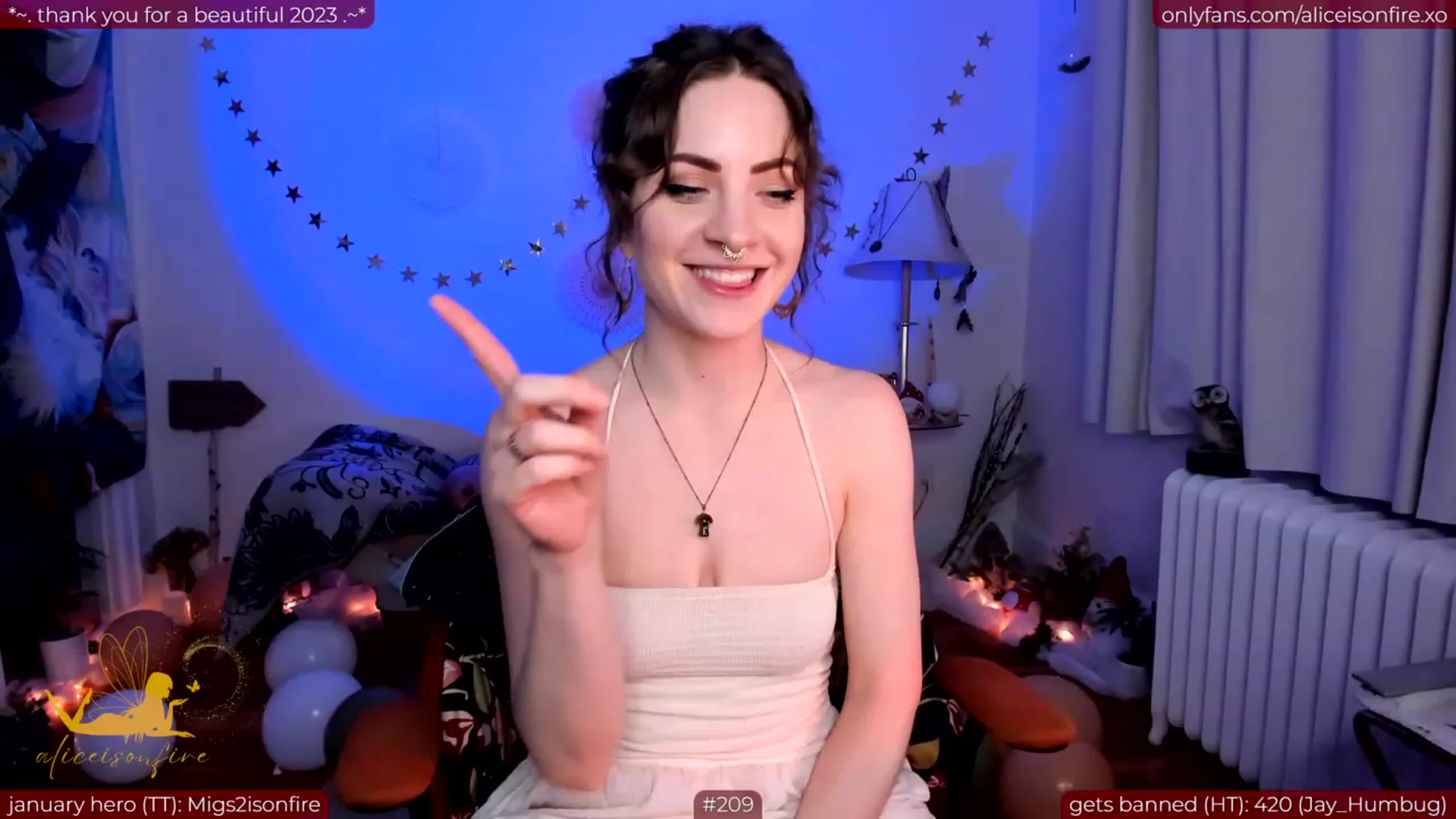 Gallery image thumbnail from aliceisonfire's myfreecams stream on, 01/23/2024, 07:08 image 1 of 20