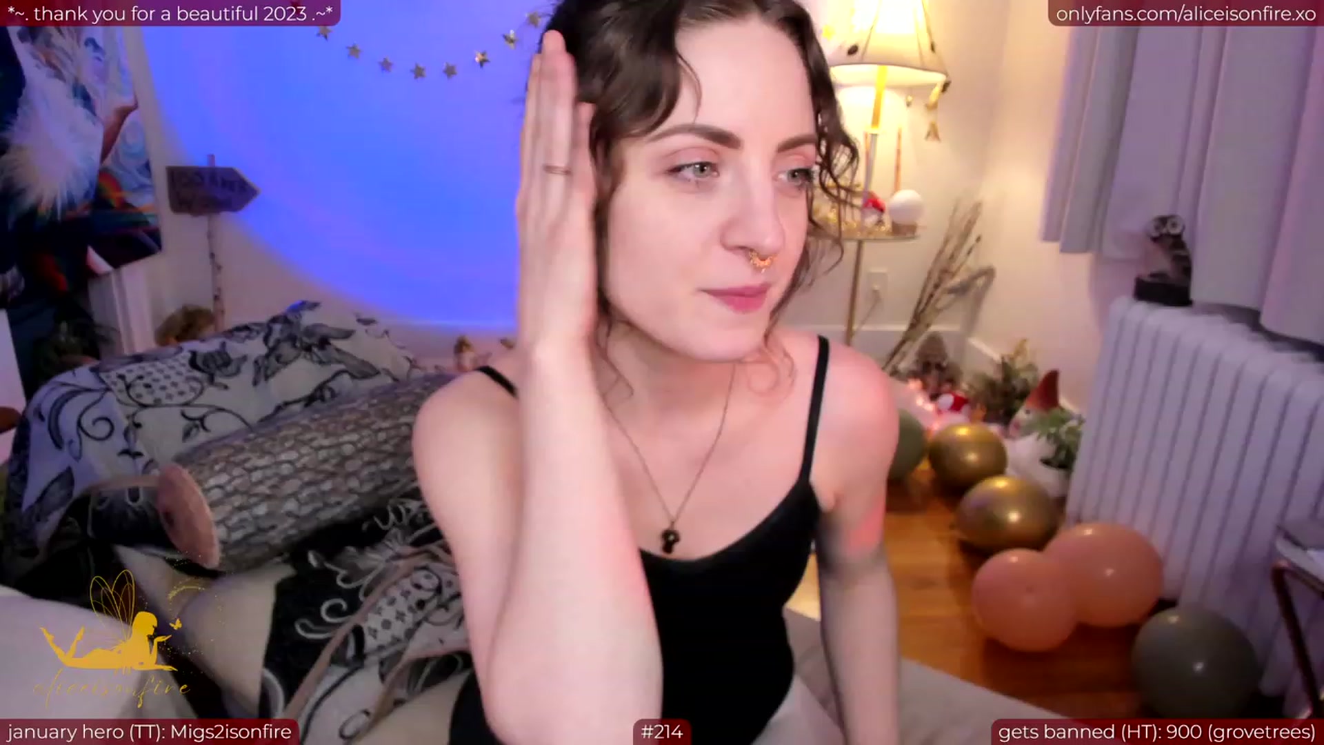 Gallery image thumbnail from aliceisonfire's myfreecams stream on, 01/24/2024, 10:36 image 11 of 20