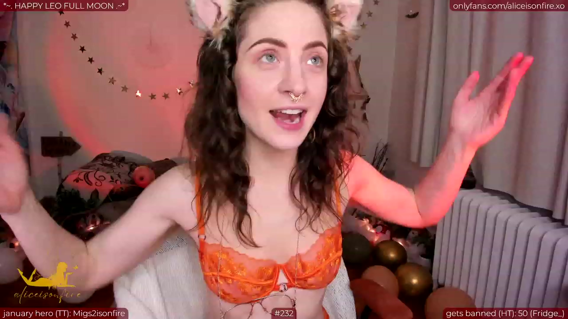 Gallery image thumbnail from aliceisonfire's myfreecams stream on, 01/26/2024, 04:47 image 16 of 20
