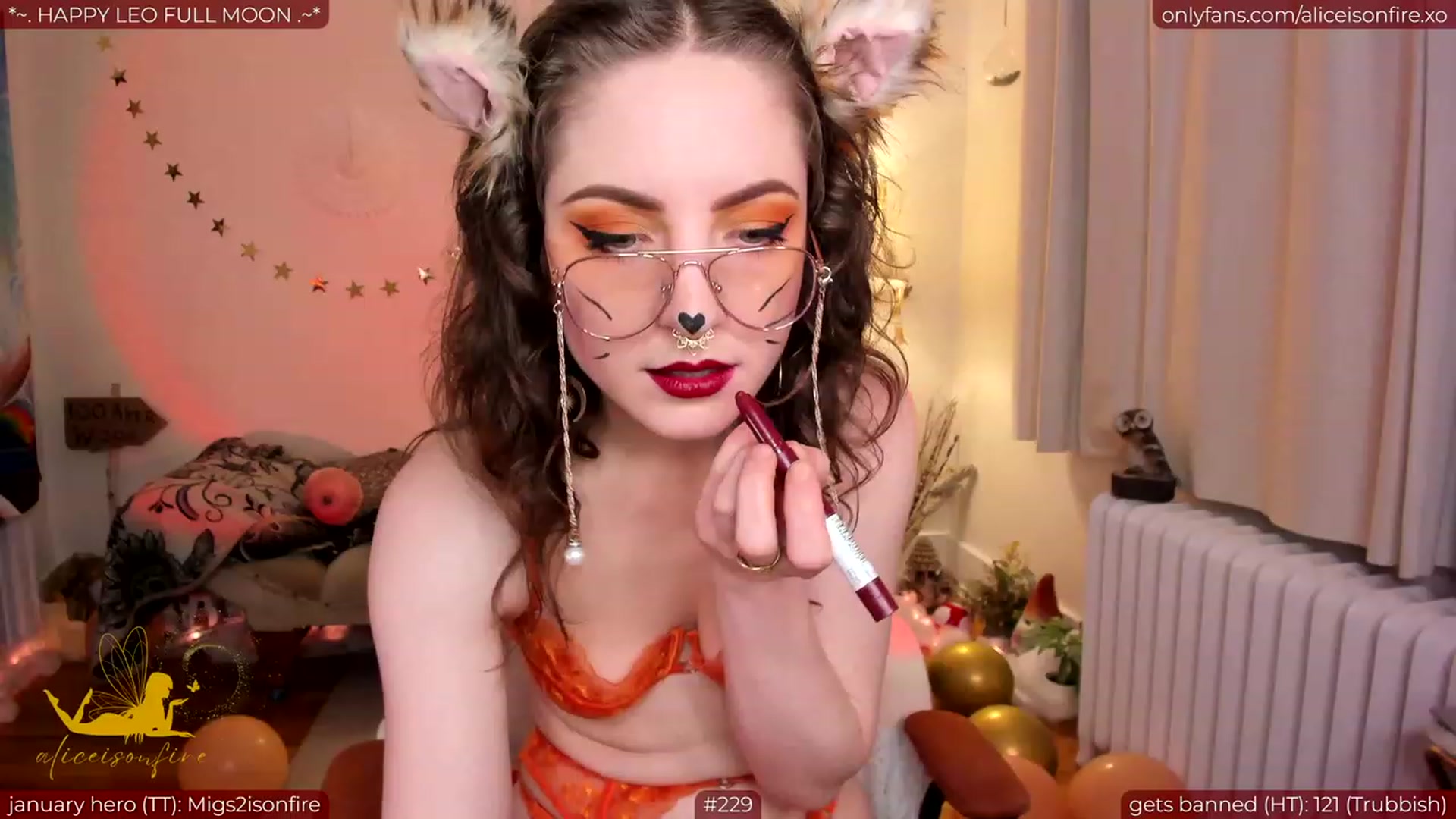 Gallery image thumbnail from aliceisonfire's myfreecams stream on, 01/26/2024, 08:24 image 8 of 20