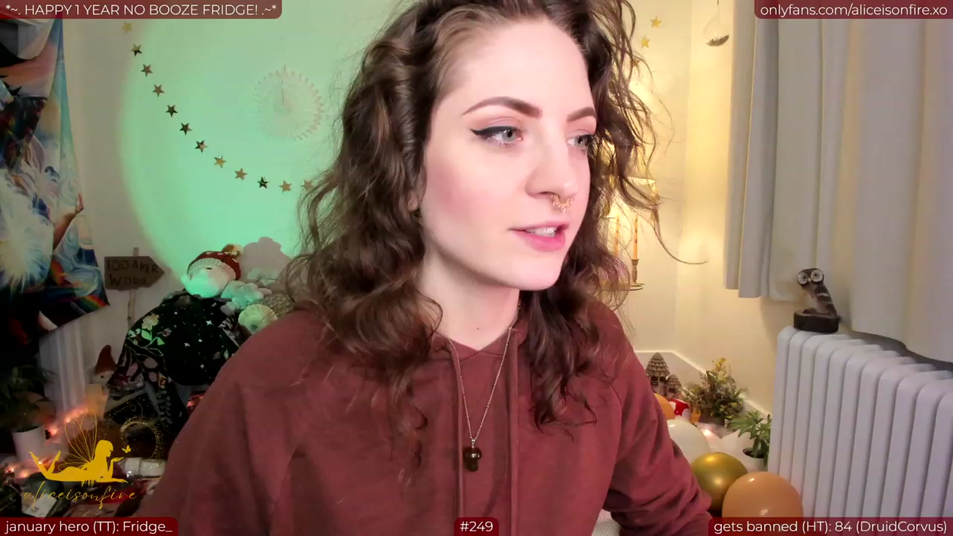 Gallery image thumbnail from aliceisonfire's myfreecams stream on, 01/30/2024, 06:22 image 19 of 20