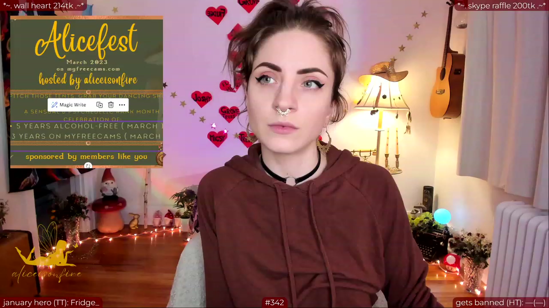 Gallery image thumbnail from aliceisonfire's myfreecams stream on, 02/26/2024, 07:32 image 4 of 20