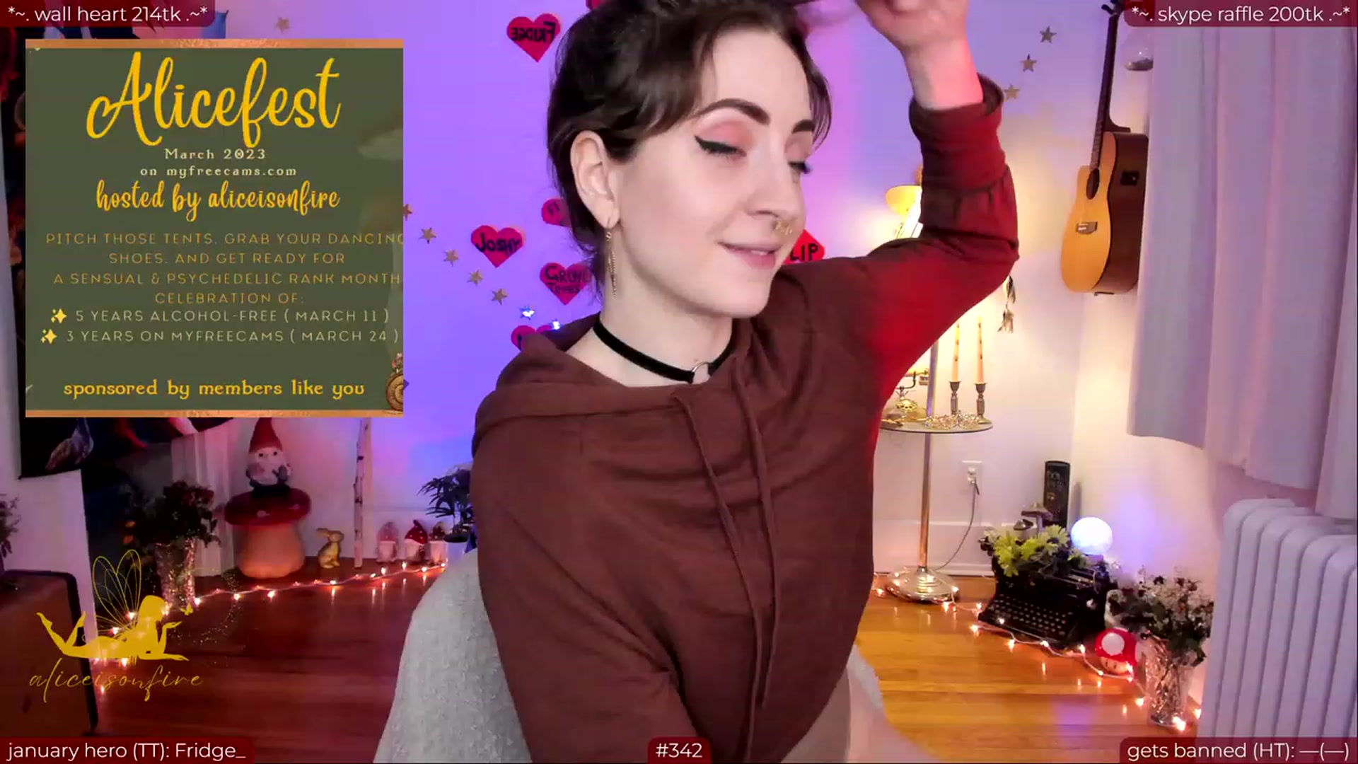 Gallery image thumbnail from aliceisonfire's myfreecams stream on, 02/26/2024, 07:32 image 20 of 20