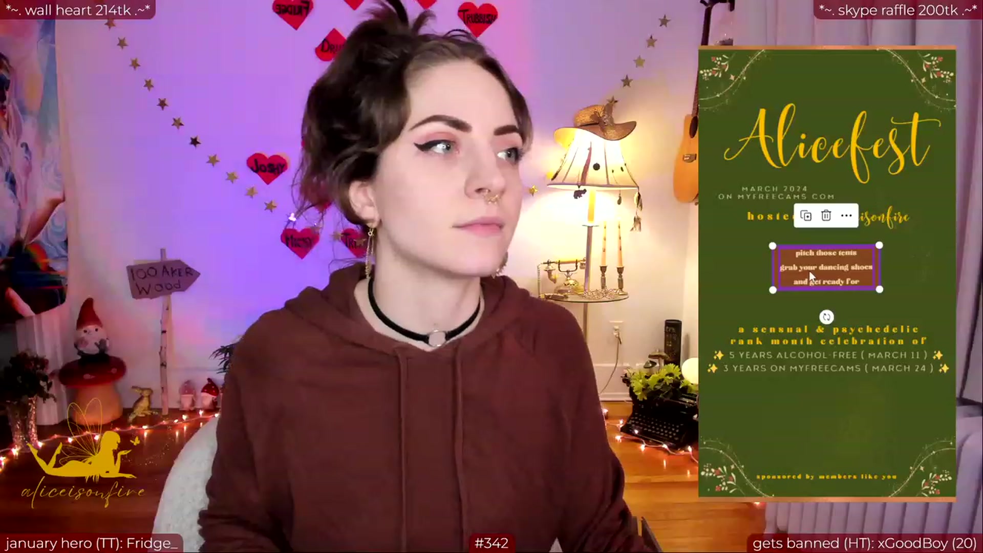 Gallery image thumbnail from aliceisonfire's myfreecams stream on, 02/26/2024, 09:05 image 16 of 20