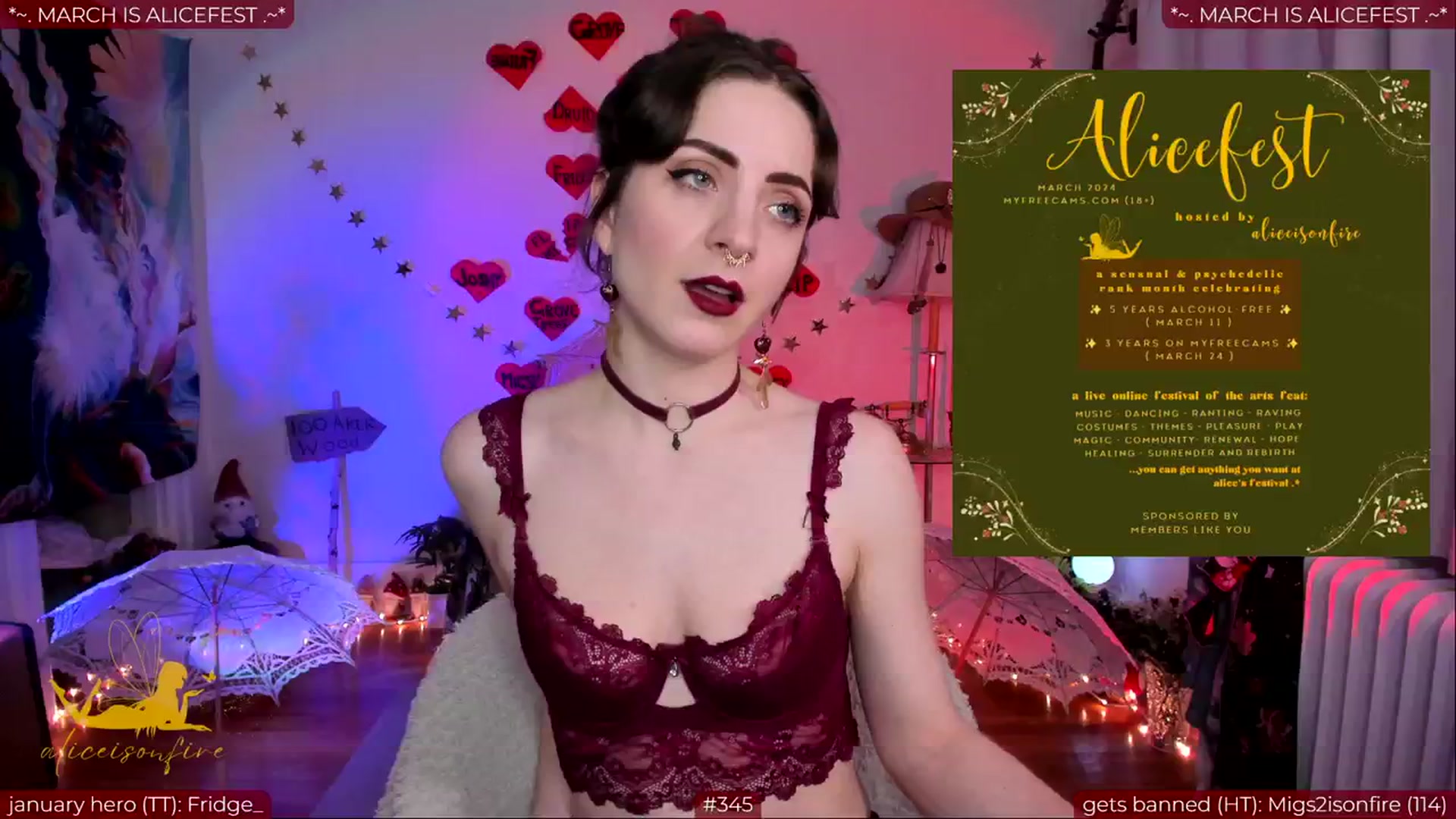 Gallery image thumbnail from aliceisonfire's myfreecams stream on, 02/28/2024, 09:14 image 18 of 20