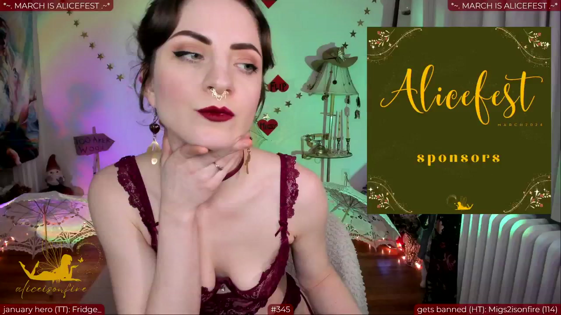 Gallery image thumbnail from aliceisonfire's myfreecams stream on, 02/28/2024, 09:14 image 13 of 20