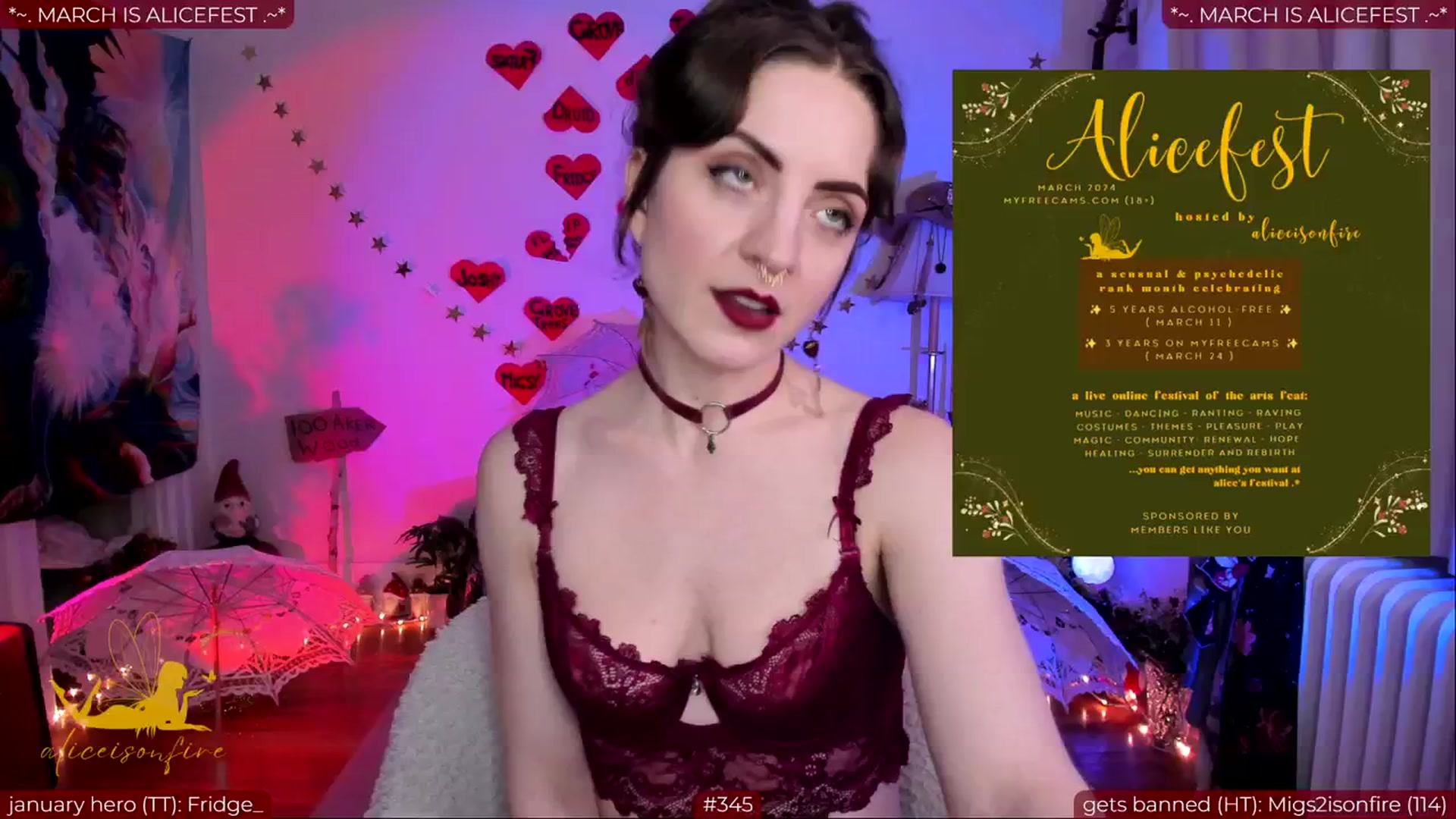 Gallery image thumbnail from aliceisonfire's myfreecams stream on, 02/28/2024, 09:14 image 17 of 20
