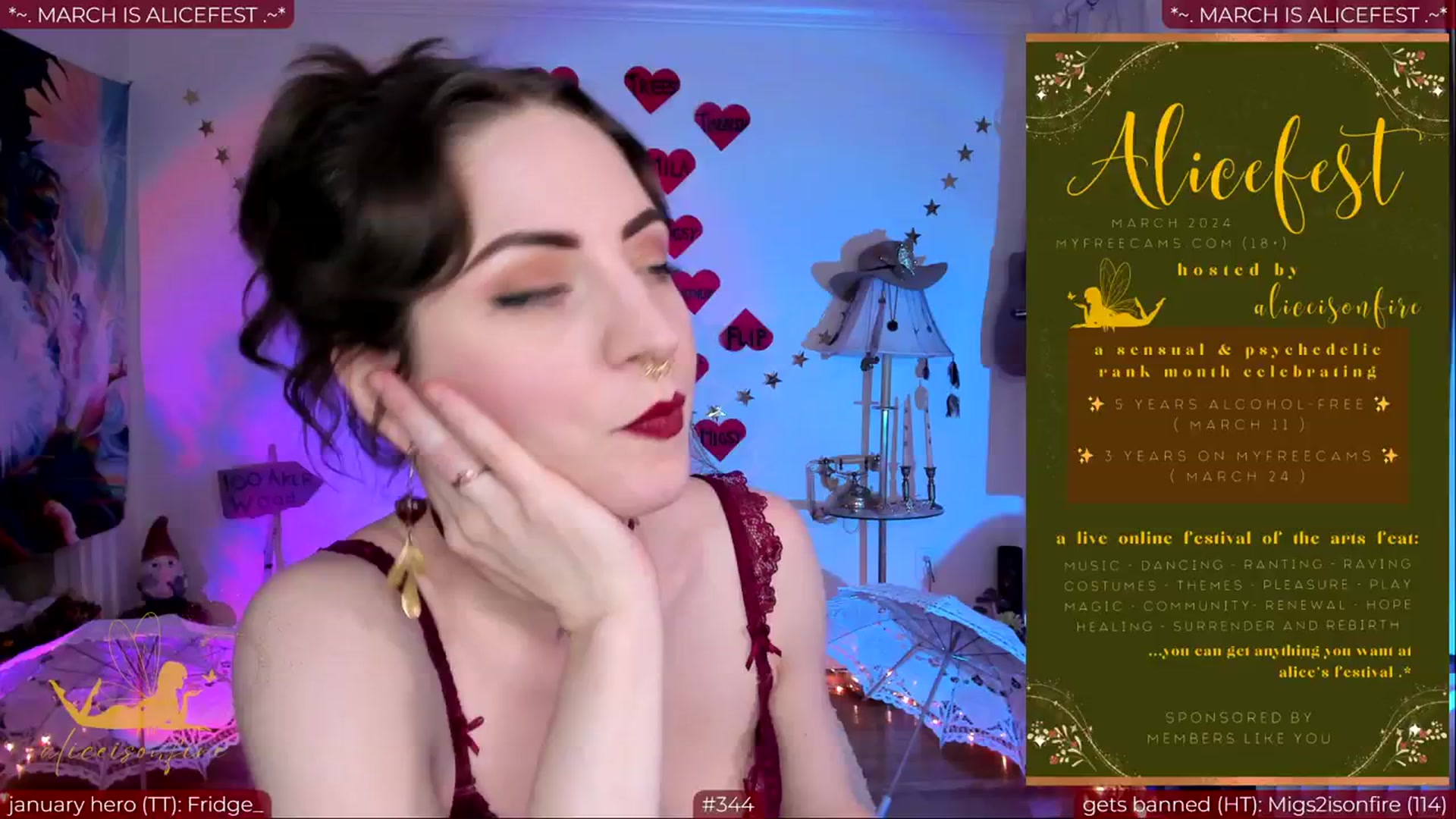 Gallery image thumbnail from aliceisonfire's myfreecams stream on, 02/28/2024, 09:14 image 4 of 20