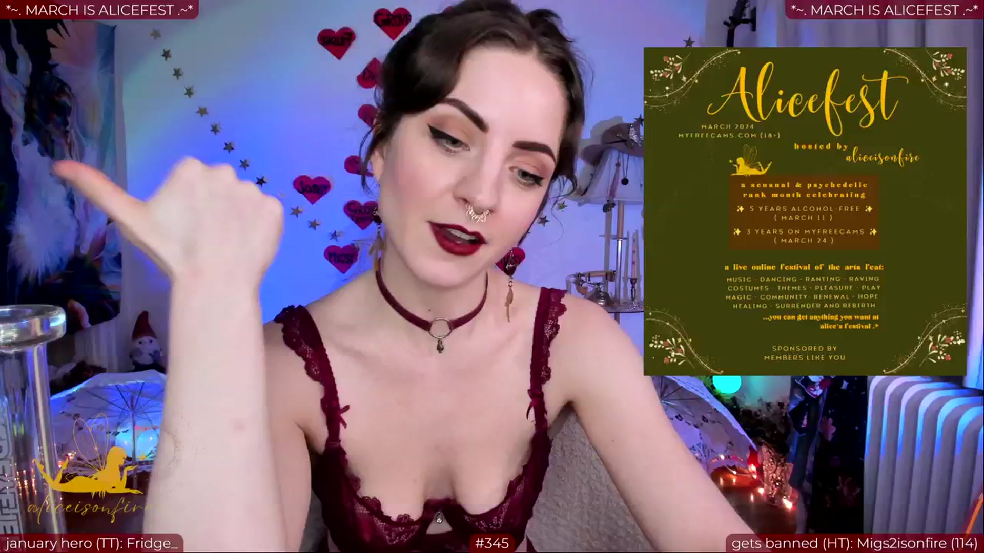 Gallery image thumbnail from aliceisonfire's myfreecams stream on, 02/28/2024, 09:14 image 15 of 20