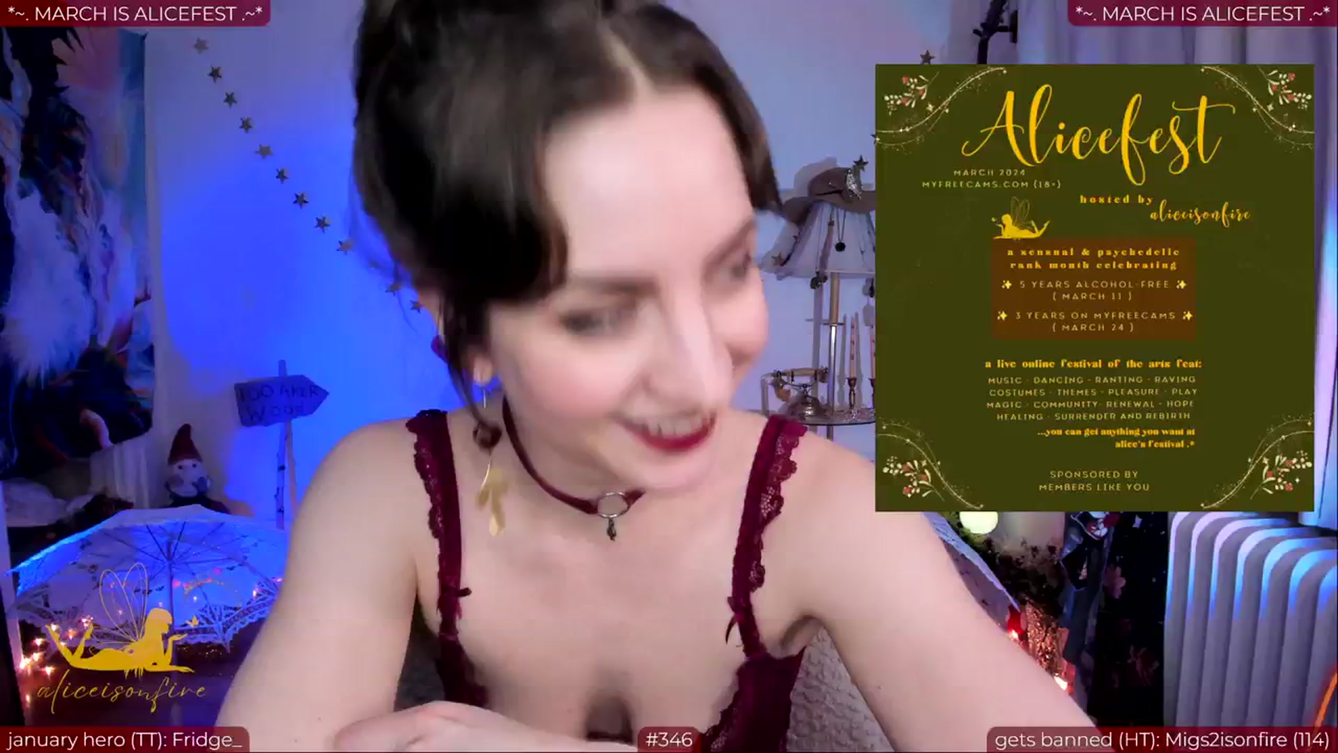 Gallery image thumbnail from aliceisonfire's myfreecams stream on, 02/28/2024, 09:14 image 19 of 20