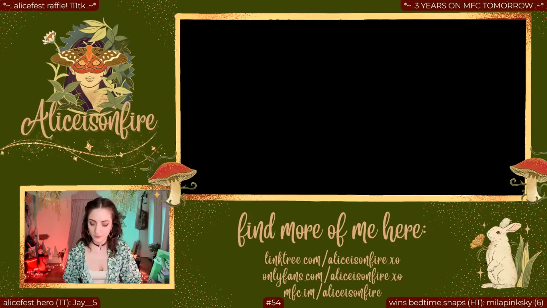 Gallery image thumbnail from aliceisonfire's myfreecams stream on, 03/24/2024, 05:09 image 9 of 20