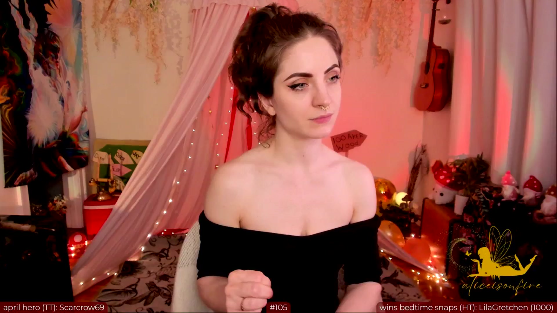 Gallery image thumbnail from aliceisonfire's myfreecams stream on, 04/17/2024, 10:43 image 2 of 20