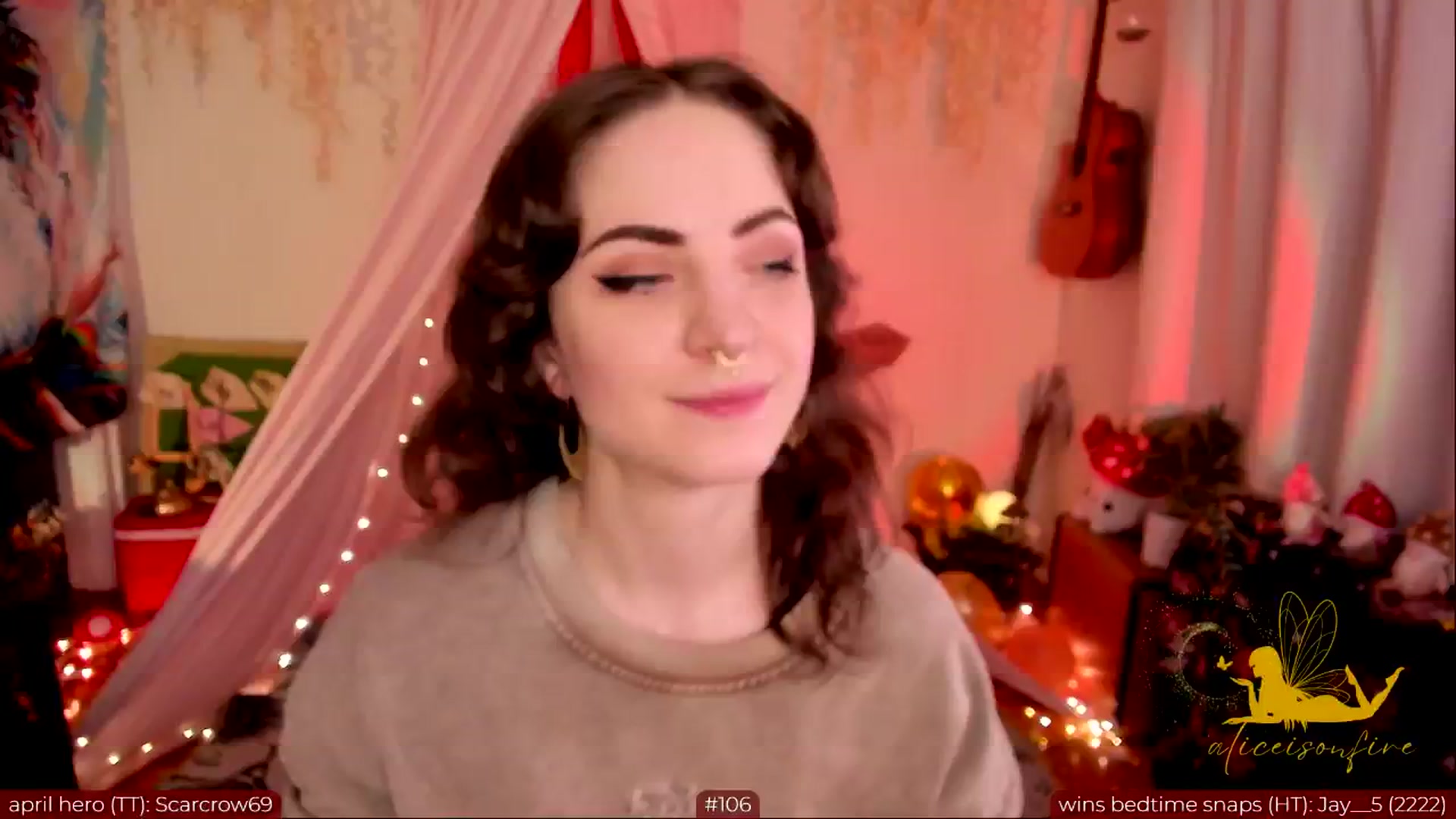 Gallery image thumbnail from aliceisonfire's myfreecams stream on, 04/18/2024, 03:55 image 19 of 20