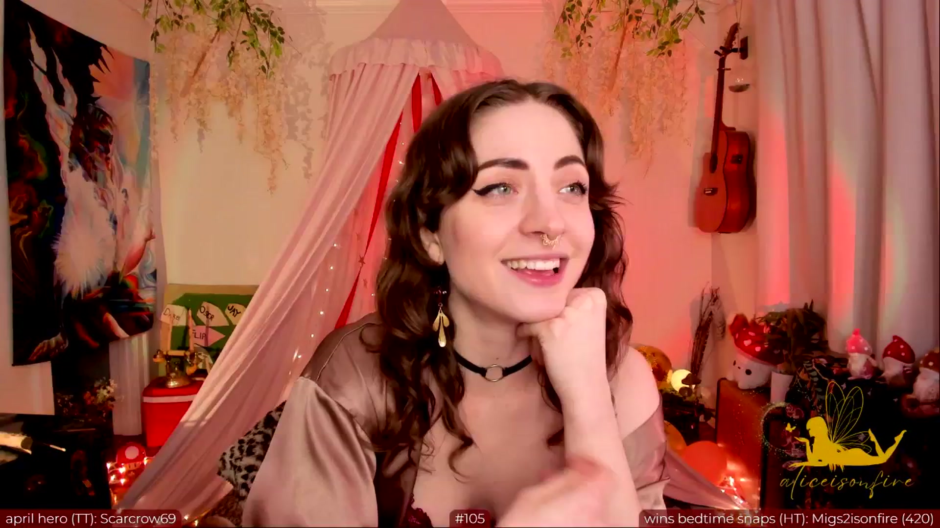 Gallery image thumbnail from aliceisonfire's myfreecams stream on, 04/19/2024, 05:56 image 8 of 20