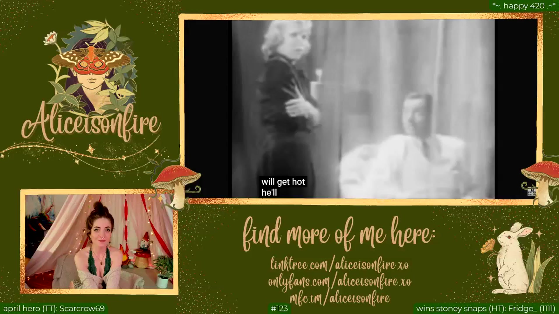 Gallery image thumbnail from aliceisonfire's myfreecams stream on, 04/21/2024, 07:21 image 10 of 20