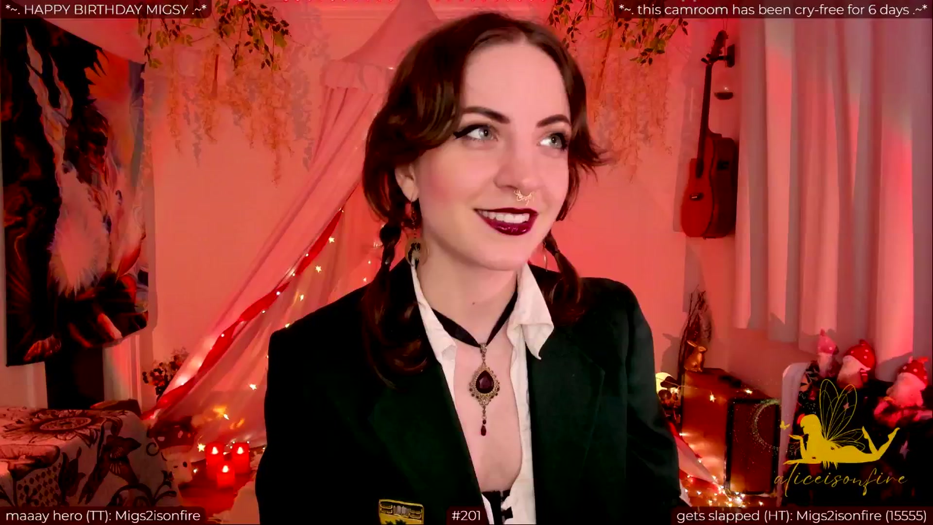 Gallery image thumbnail from aliceisonfire's myfreecams stream on, 05/23/2024, 04:14 image 20 of 20