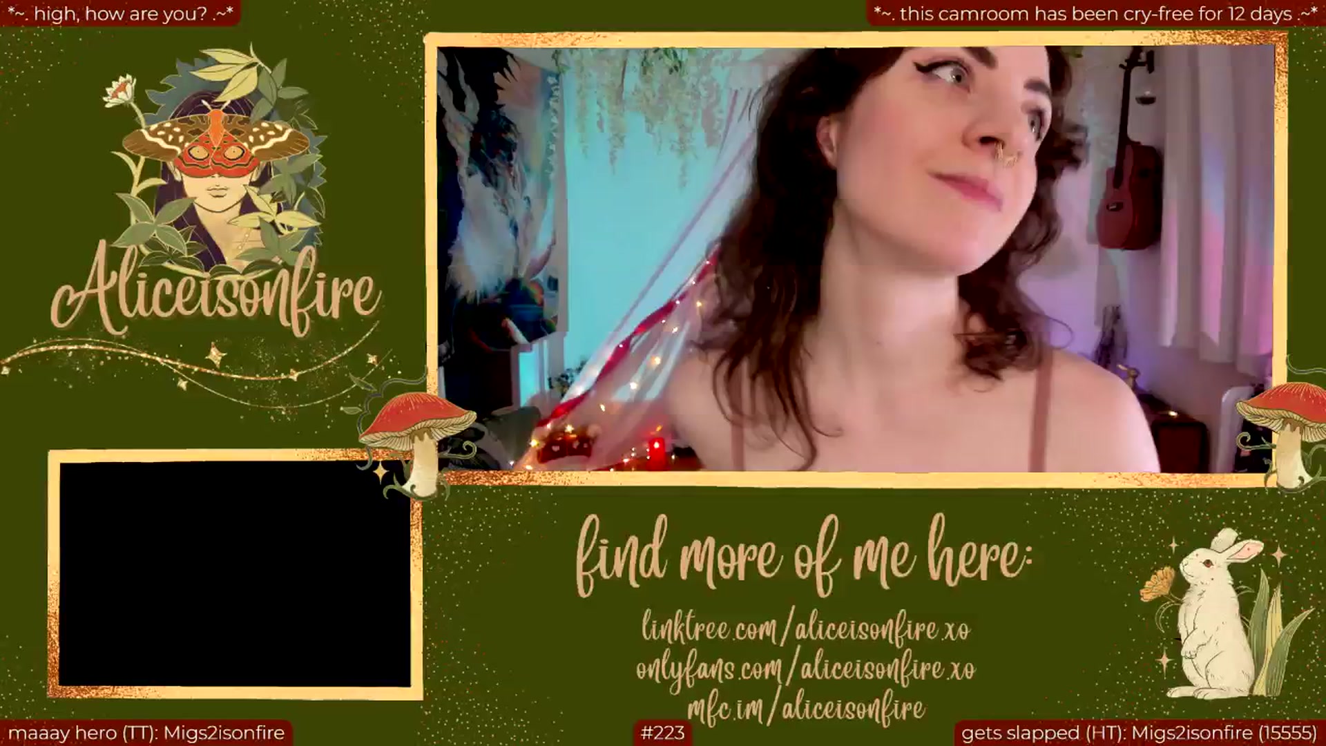 Gallery image thumbnail from aliceisonfire's myfreecams stream on, 05/29/2024, 06:56 image 17 of 20
