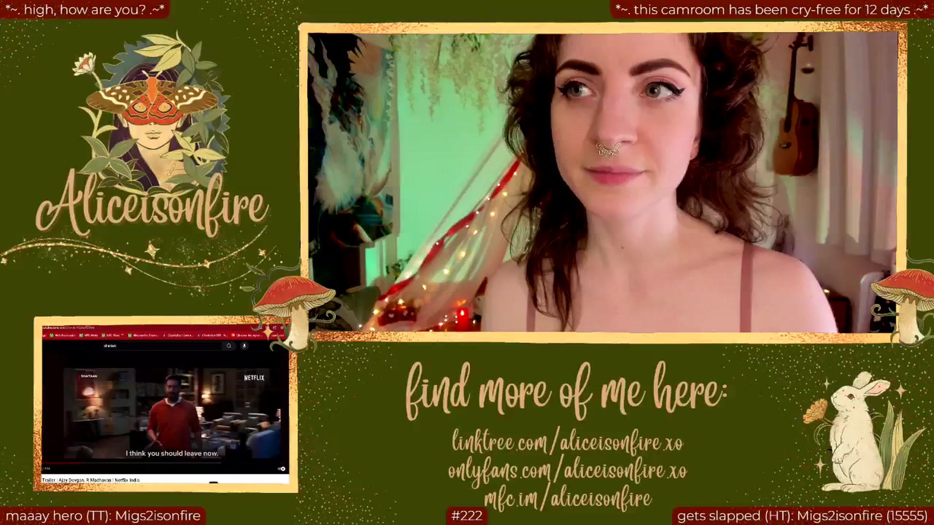 Gallery image thumbnail from aliceisonfire's myfreecams stream on, 05/29/2024, 06:56 image 13 of 20