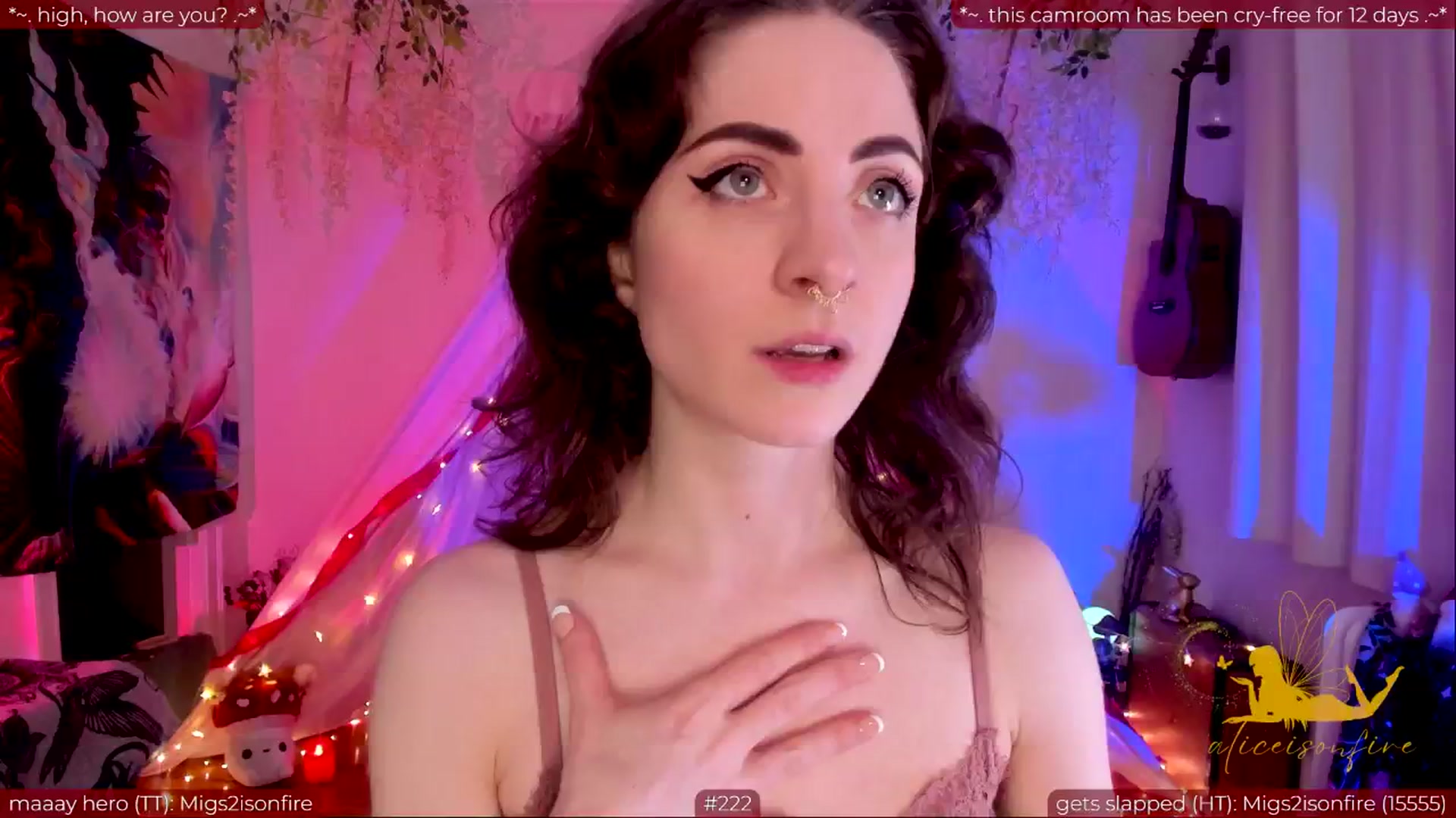 Gallery image thumbnail from aliceisonfire's myfreecams stream on, 05/29/2024, 06:56 image 1 of 20