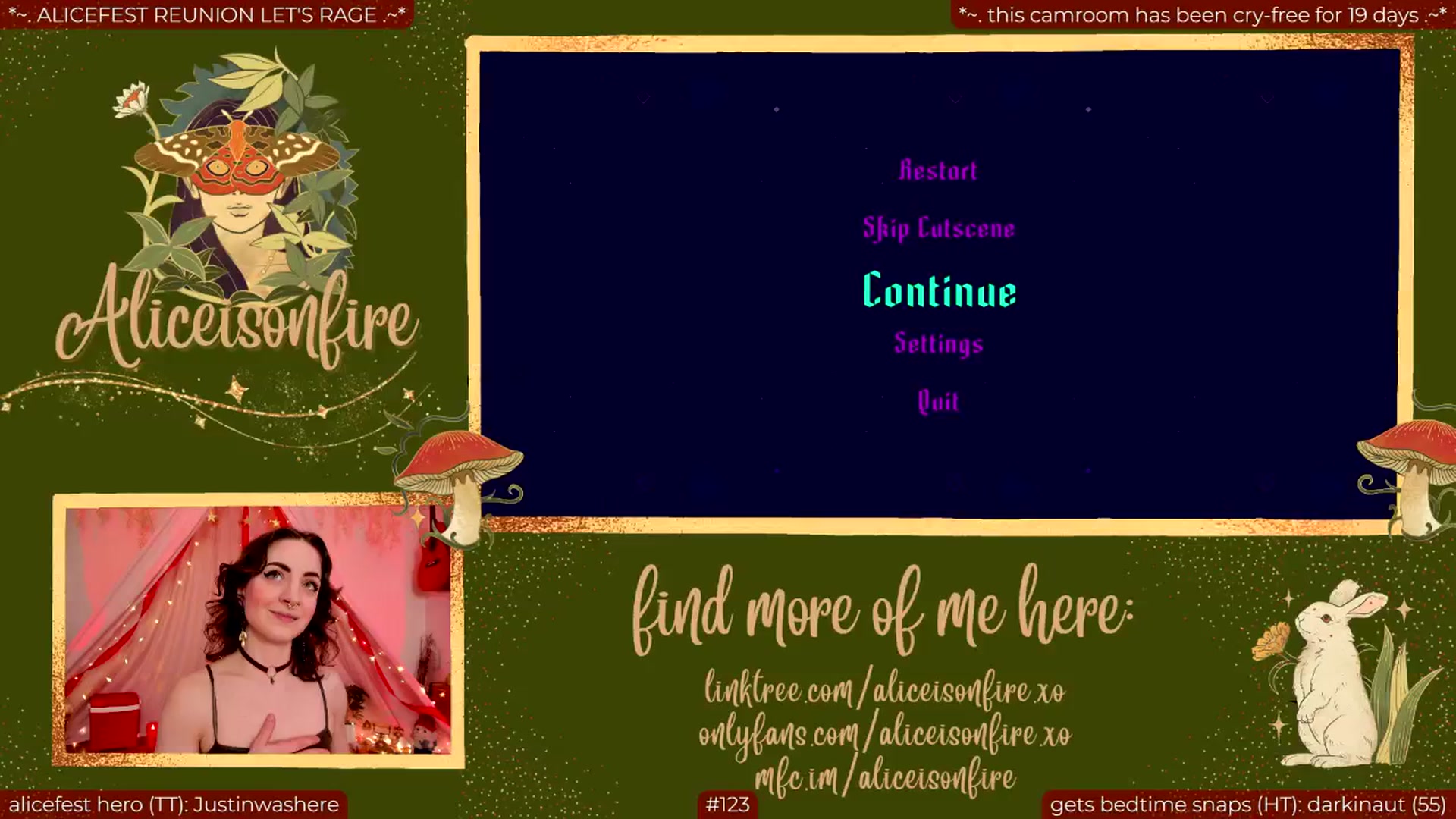 Gallery image thumbnail from aliceisonfire's myfreecams stream on, 06/05/2024, 07:16 image 6 of 20