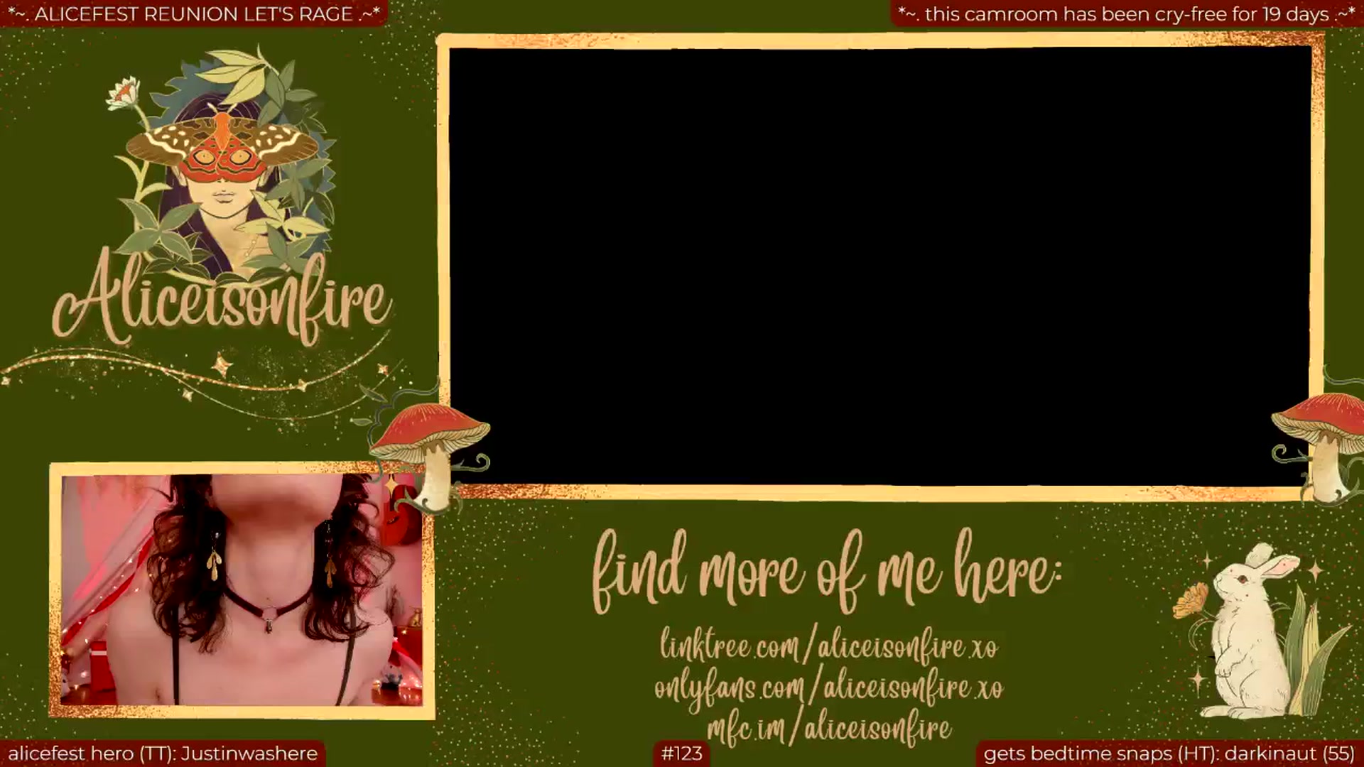 Gallery image thumbnail from aliceisonfire's myfreecams stream on, 06/05/2024, 07:16 image 5 of 20