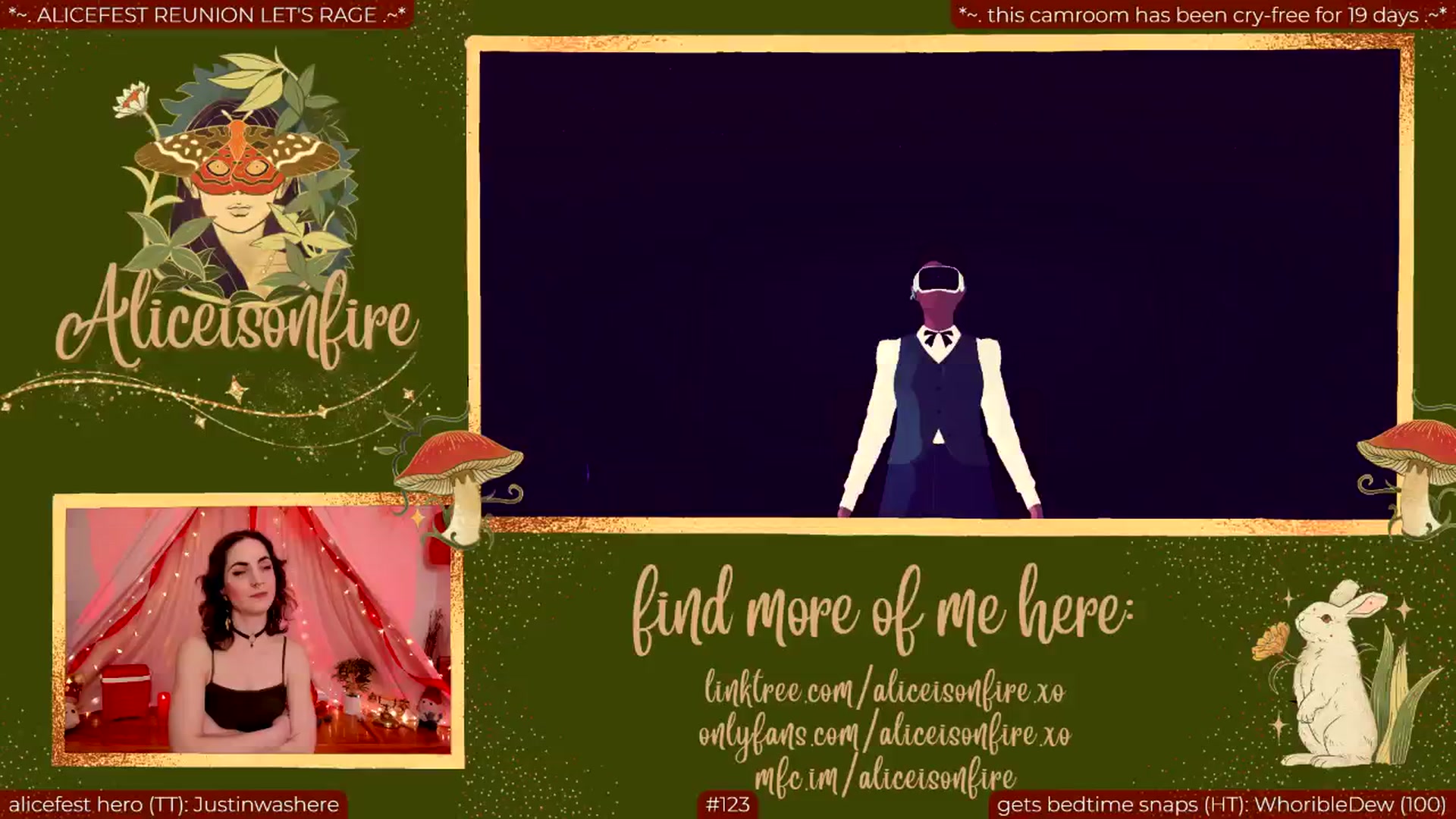 Gallery image thumbnail from aliceisonfire's myfreecams stream on, 06/05/2024, 07:16 image 16 of 20