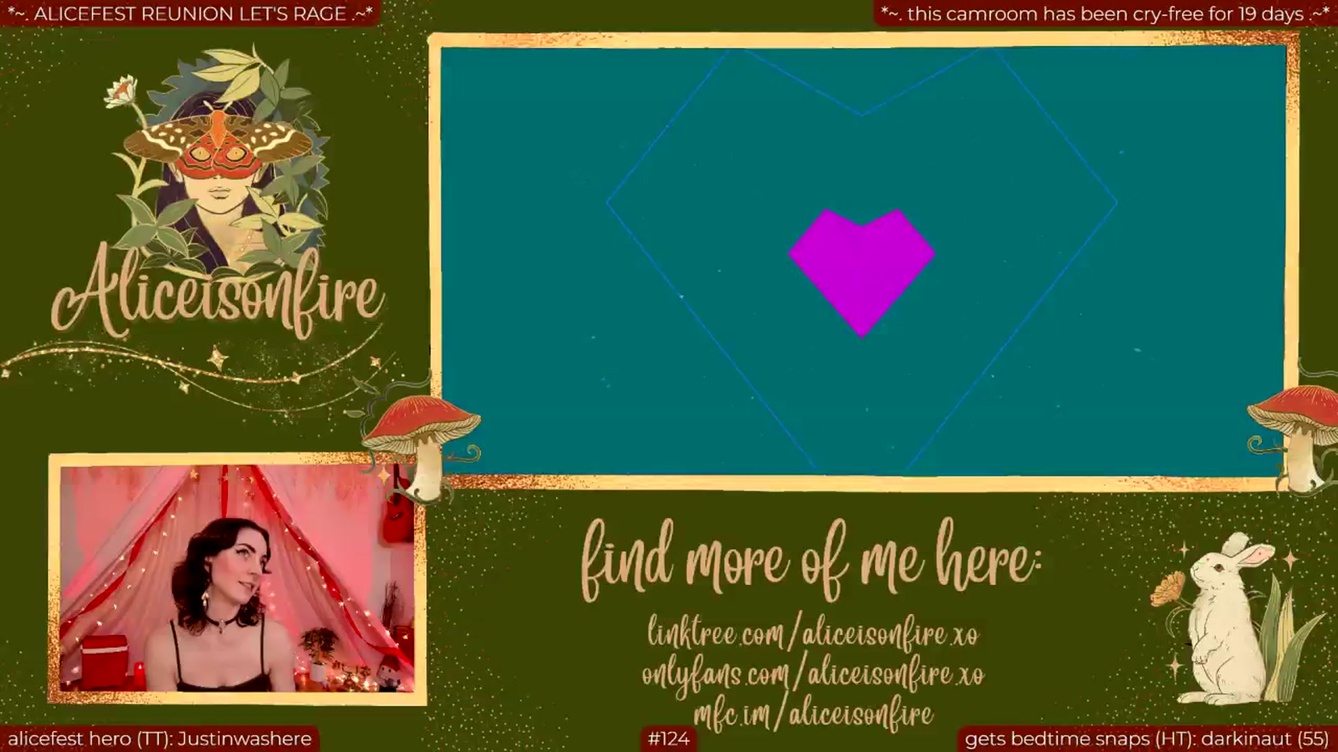 Gallery image thumbnail from aliceisonfire's myfreecams stream on, 06/05/2024, 07:16 image 9 of 20
