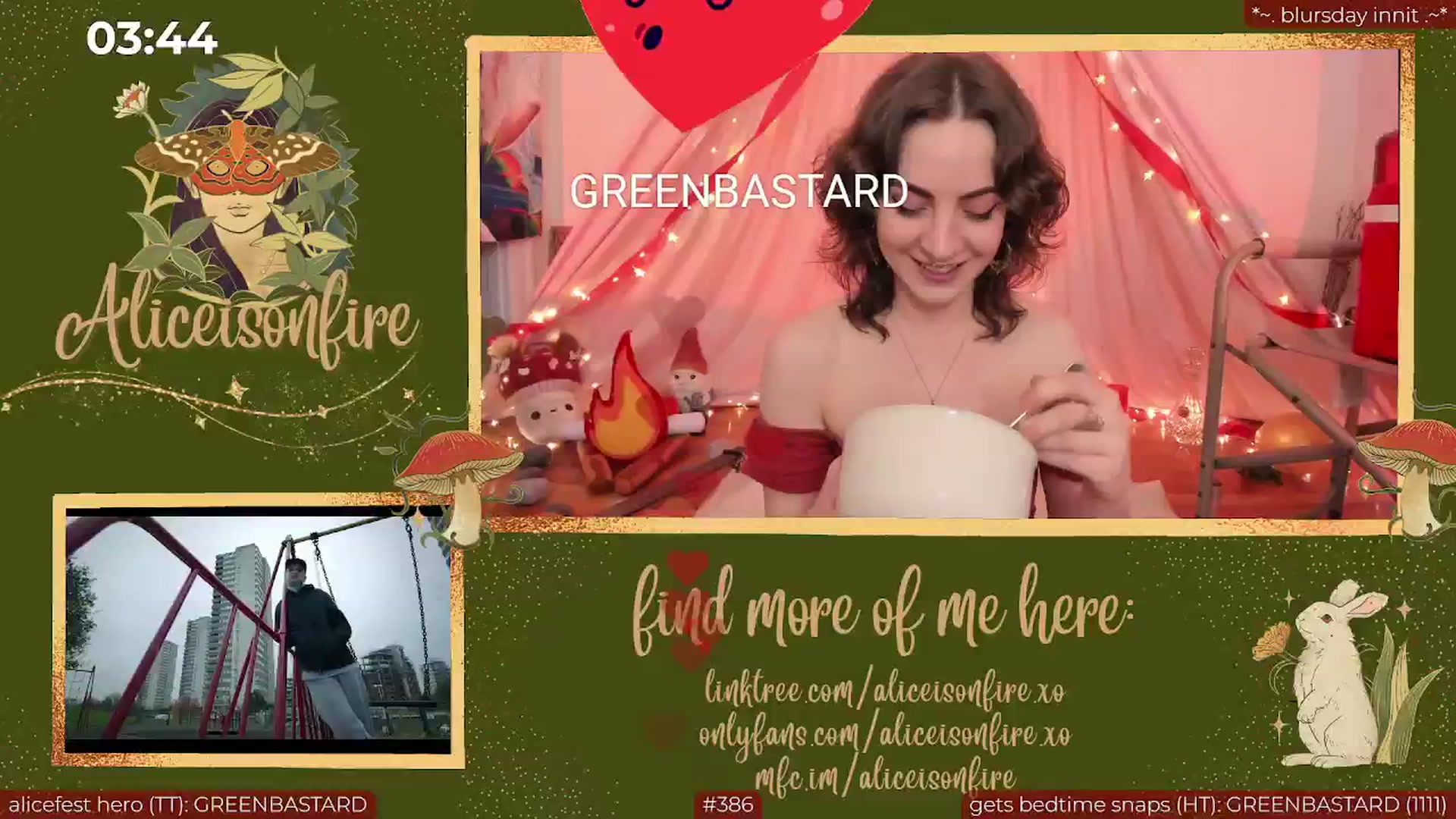 Gallery image thumbnail from aliceisonfire's myfreecams stream on, 07/05/2024, 10:05 image 15 of 20