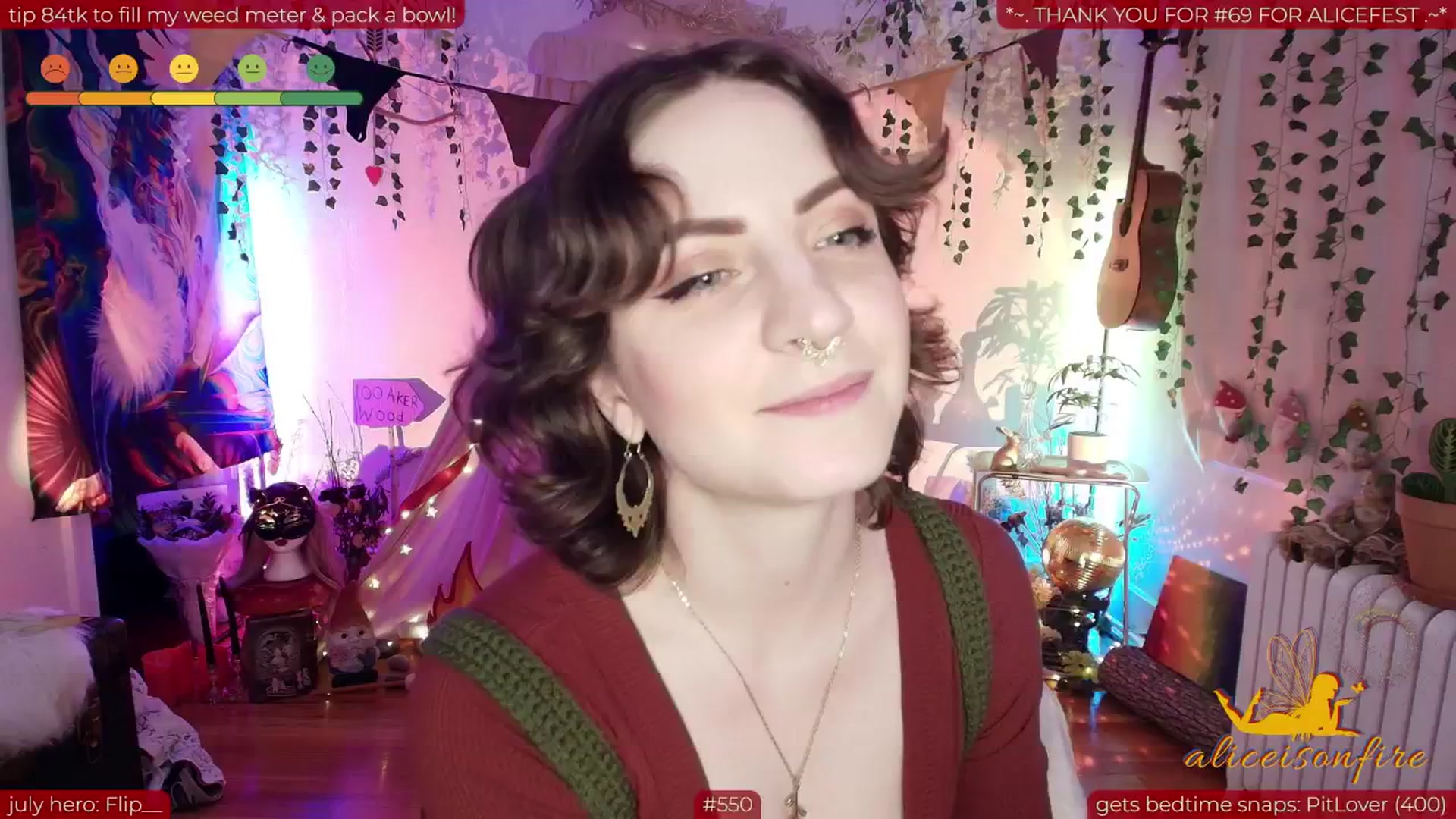 Gallery image thumbnail from aliceisonfire's myfreecams stream on, 07/04/2025, 05:58 image 2 of 20