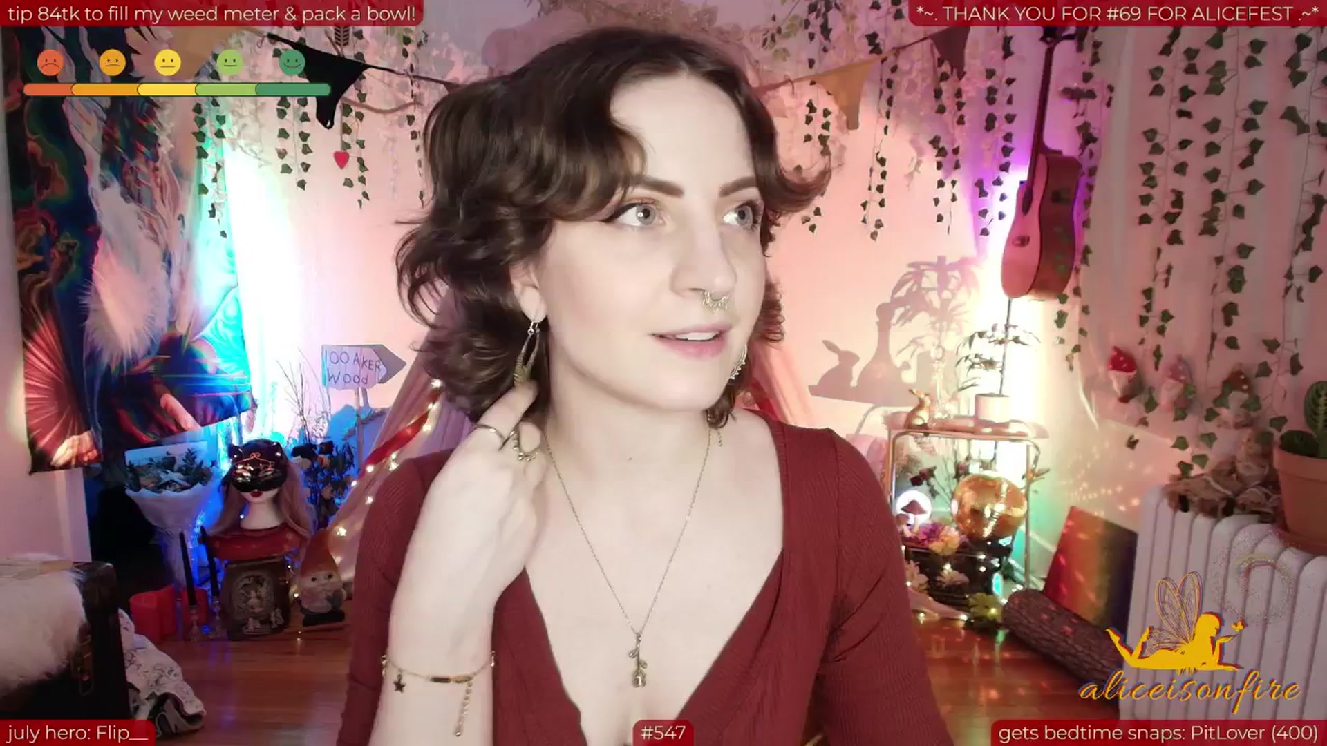 Gallery image thumbnail from aliceisonfire's myfreecams stream on, 07/04/2025, 05:58 image 19 of 20
