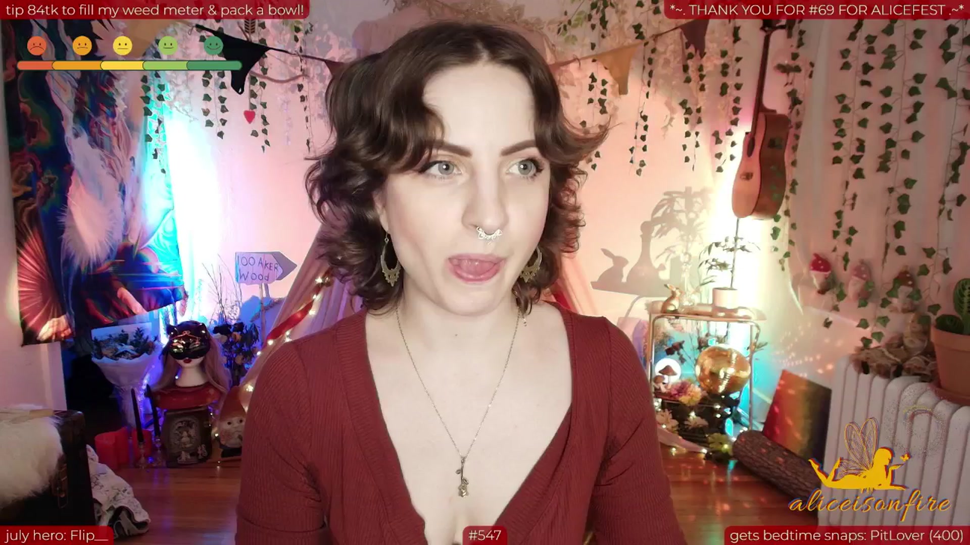 Gallery image thumbnail from aliceisonfire's myfreecams stream on, 07/04/2025, 05:58 image 18 of 20