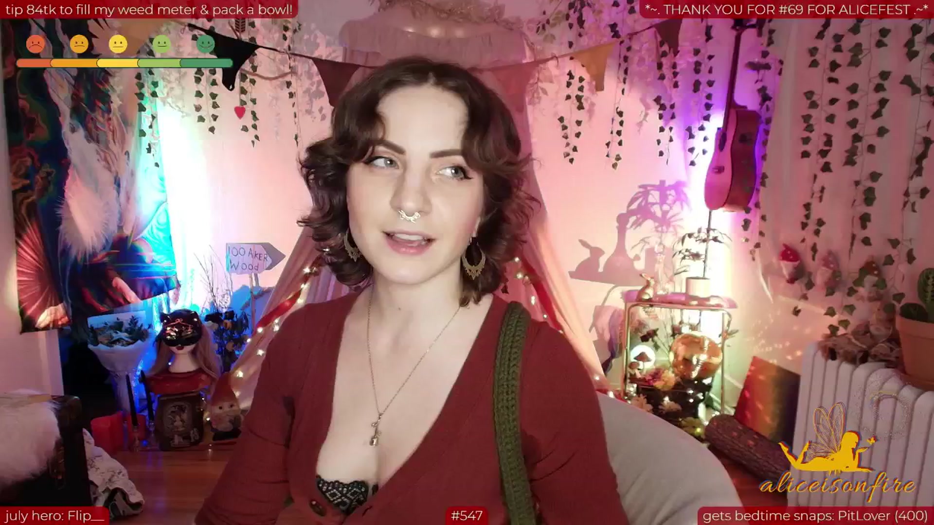 Gallery image thumbnail from aliceisonfire's myfreecams stream on, 07/04/2025, 05:58 image 6 of 20