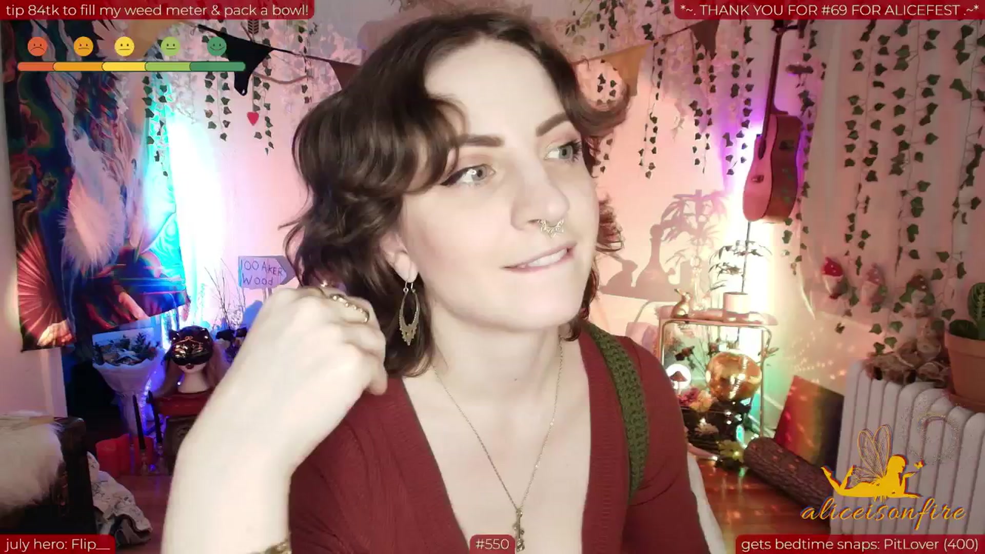 Gallery image thumbnail from aliceisonfire's myfreecams stream on, 07/04/2025, 05:58 image 5 of 20
