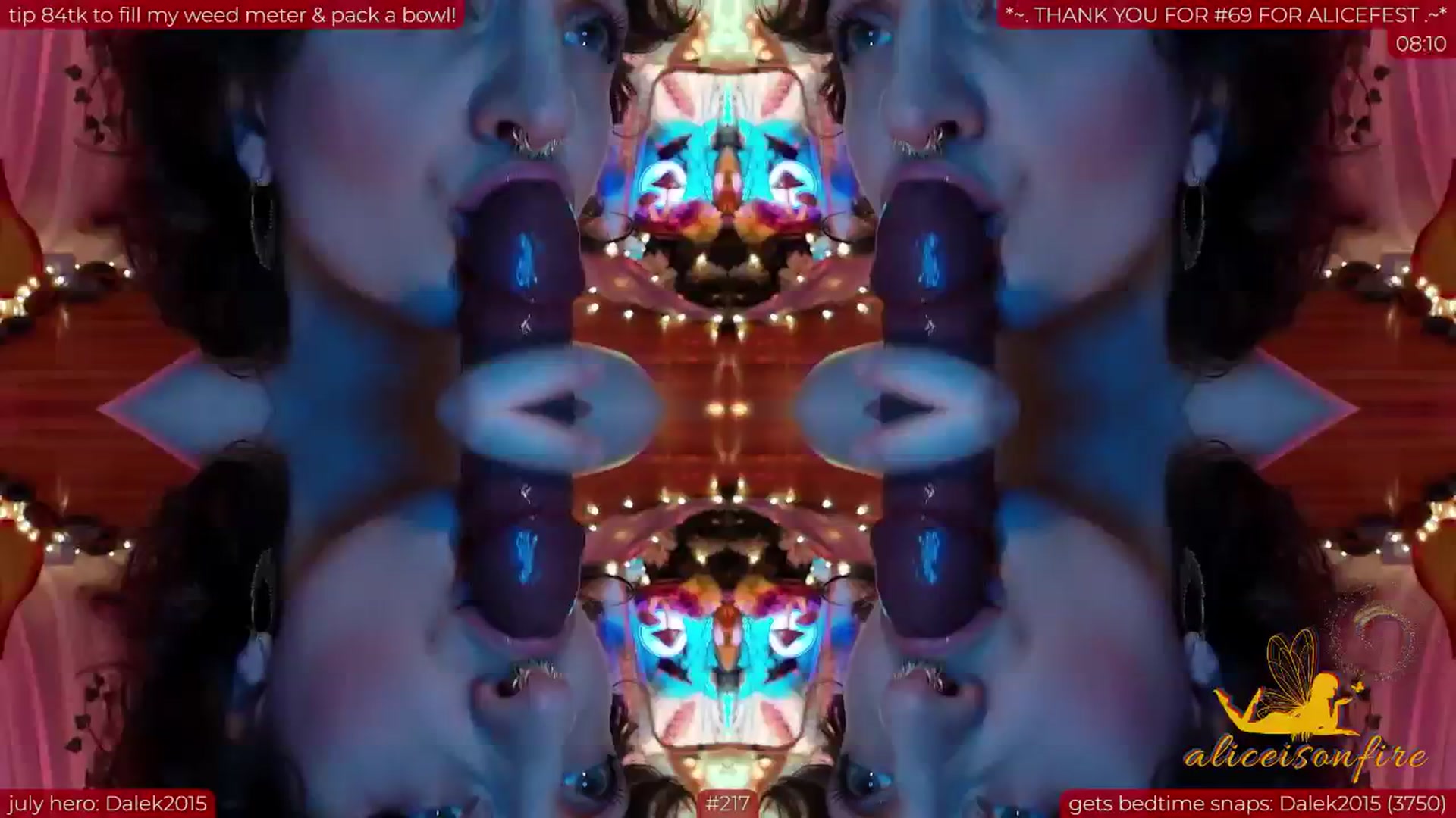 Gallery image thumbnail from aliceisonfire's myfreecams stream on, 07/04/2025, 11:12 image 13 of 20