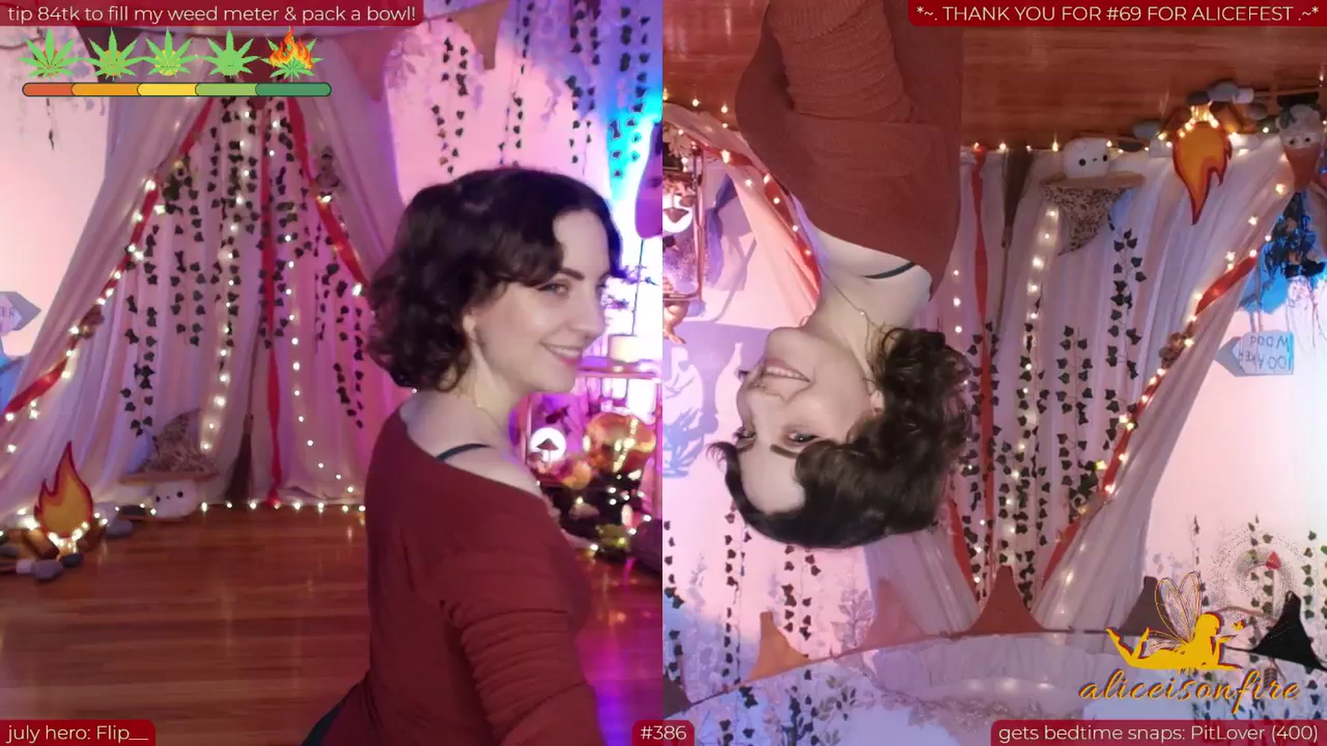 Gallery image thumbnail from aliceisonfire's myfreecams stream on, 07/04/2025, 11:12 image 4 of 20