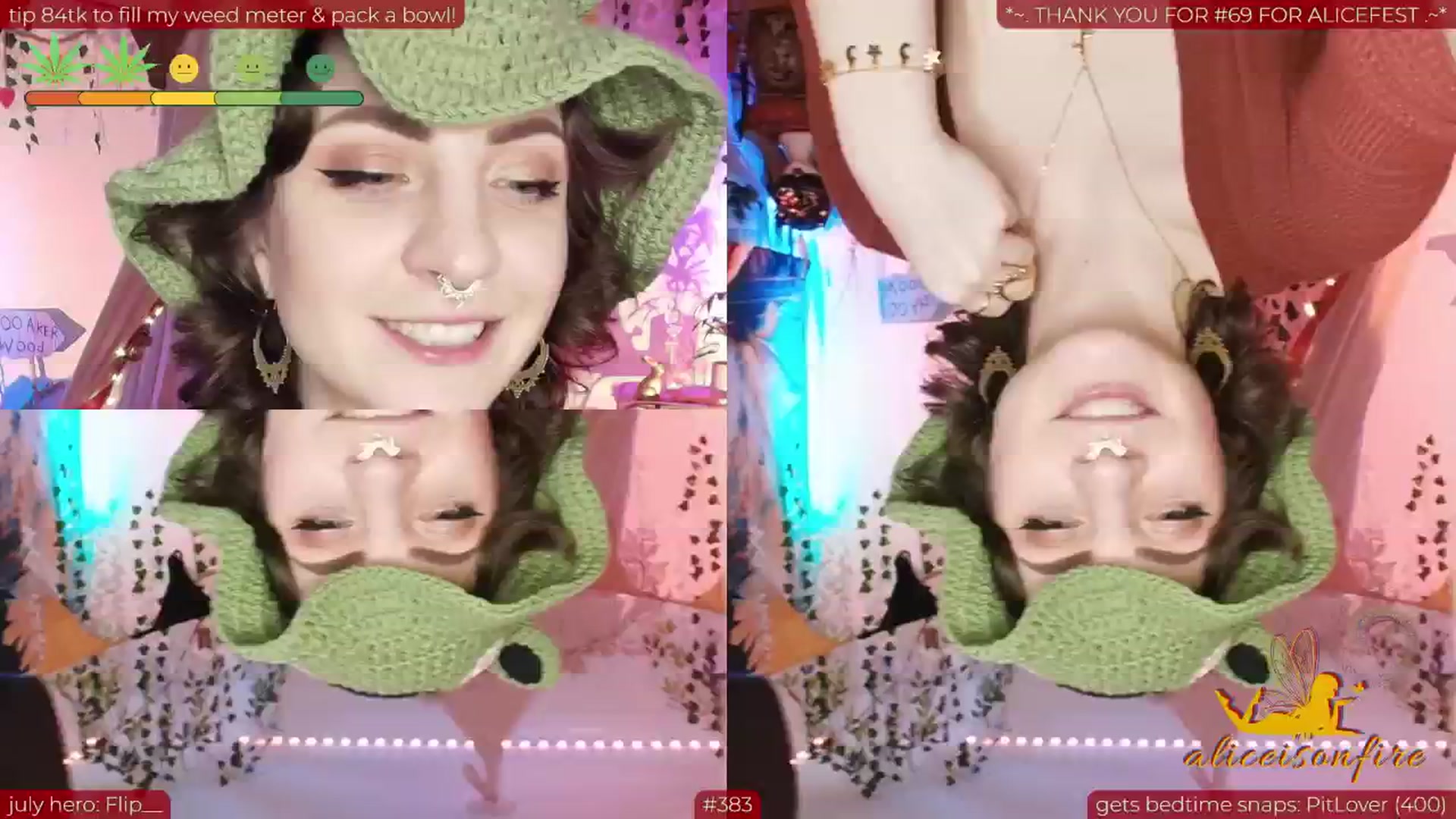 Gallery image thumbnail from aliceisonfire's myfreecams stream on, 07/04/2025, 11:12 image 5 of 20