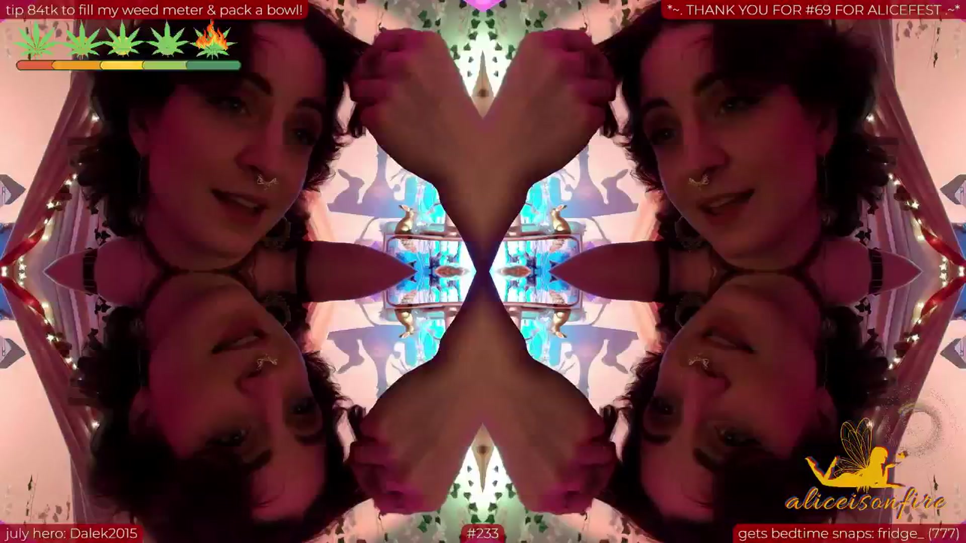 Gallery image thumbnail from aliceisonfire's myfreecams stream on, 07/05/2025, 09:36 image 10 of 20