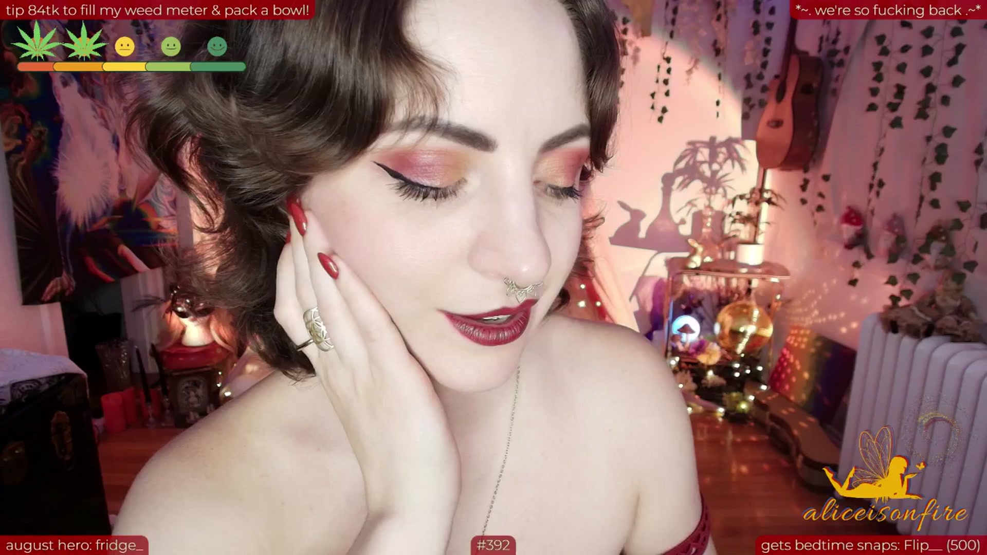 Gallery image thumbnail from aliceisonfire's myfreecams stream on, 08/07/2025, 09:27 image 17 of 20