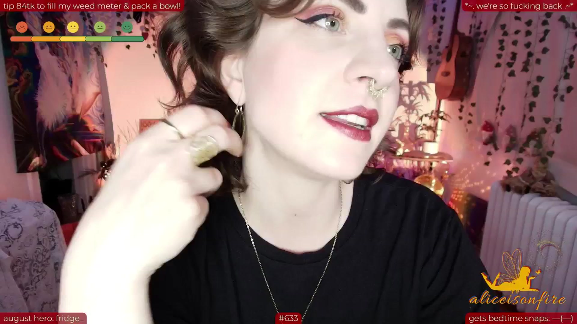 Gallery image thumbnail from aliceisonfire's myfreecams stream on, 08/07/2025, 09:27 image 4 of 20