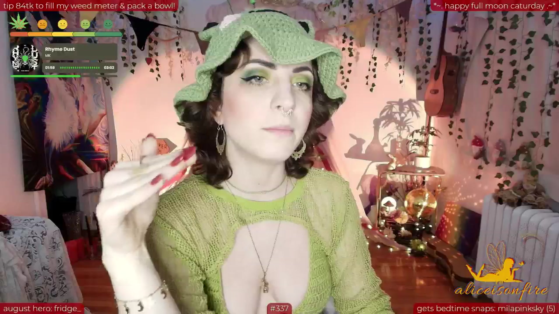 Gallery image thumbnail from aliceisonfire's myfreecams stream on, 08/12/2025, 05:11 image 11 of 20