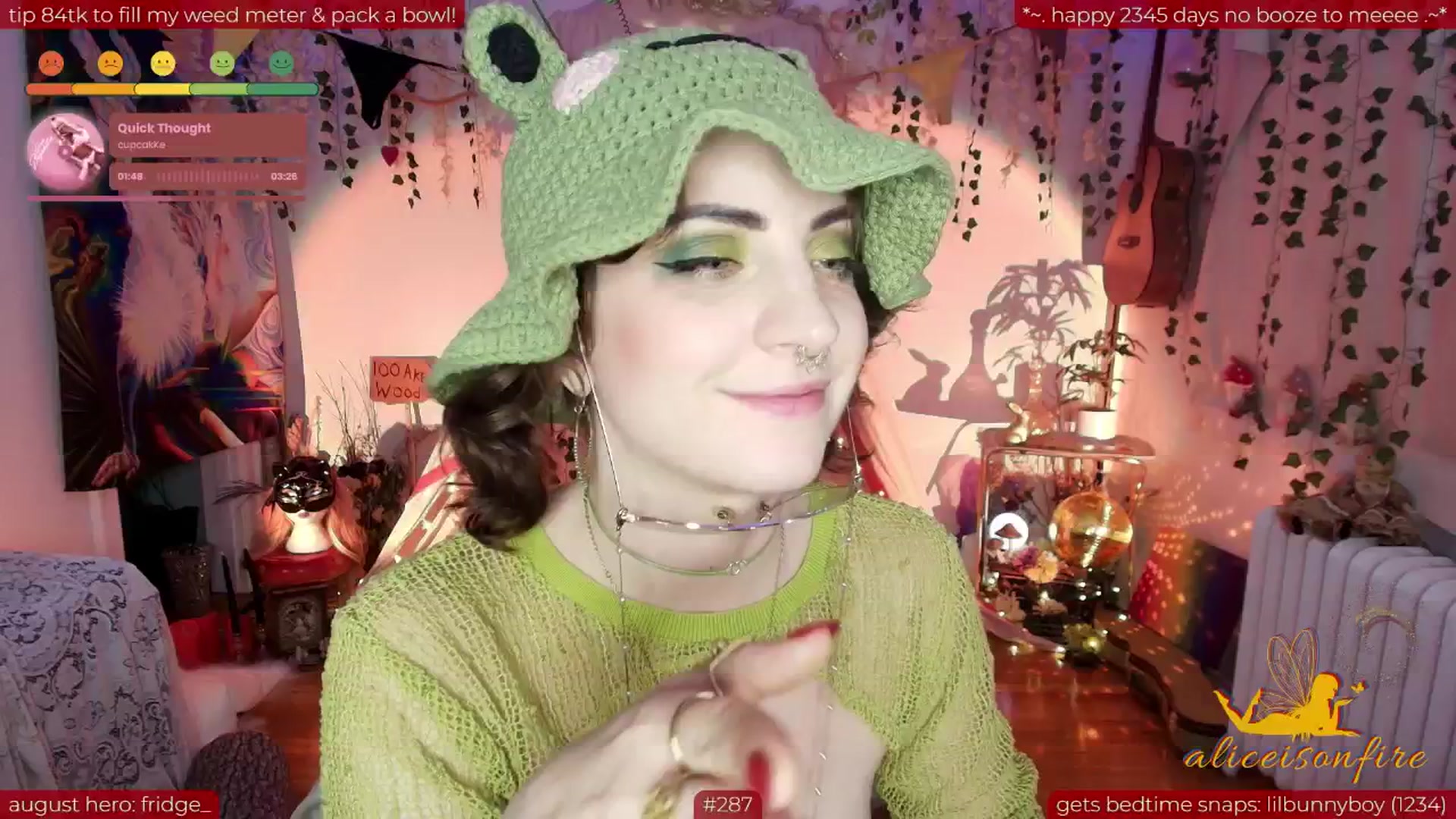 Gallery image thumbnail from aliceisonfire's myfreecams stream on, 08/12/2025, 10:59 image 20 of 20