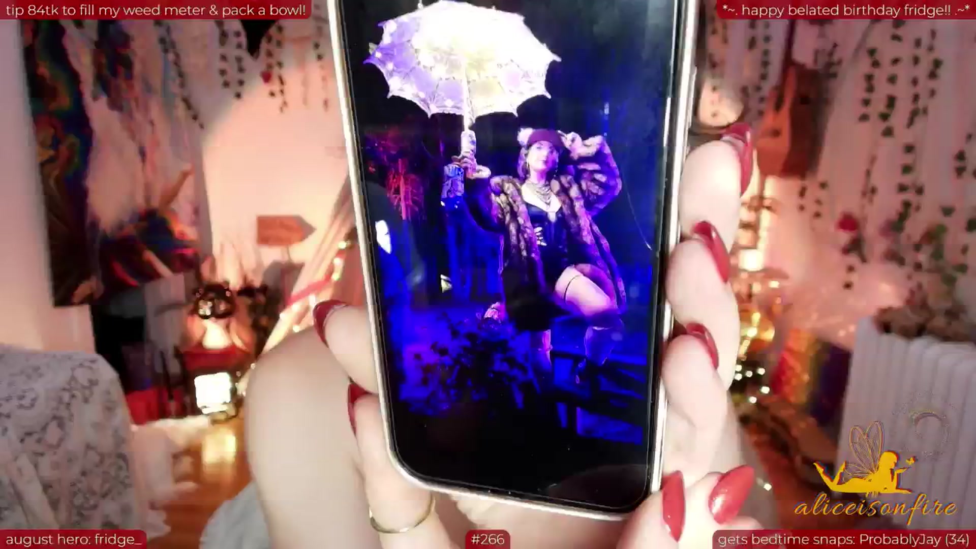 Gallery image thumbnail from aliceisonfire's myfreecams stream on, 08/14/2025, 09:15 image 5 of 20